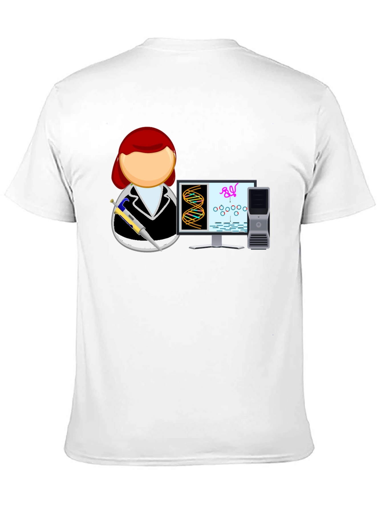 Science T-Shirt with Scientist and DNA
