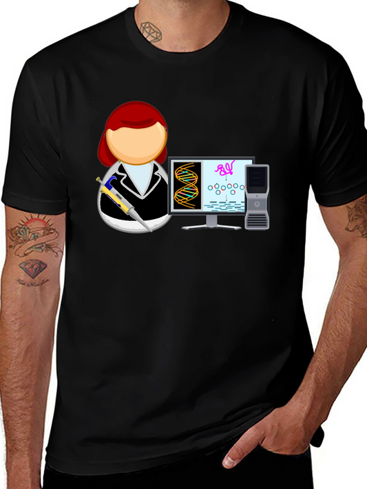 Science T-Shirt with Scientist and DNA
