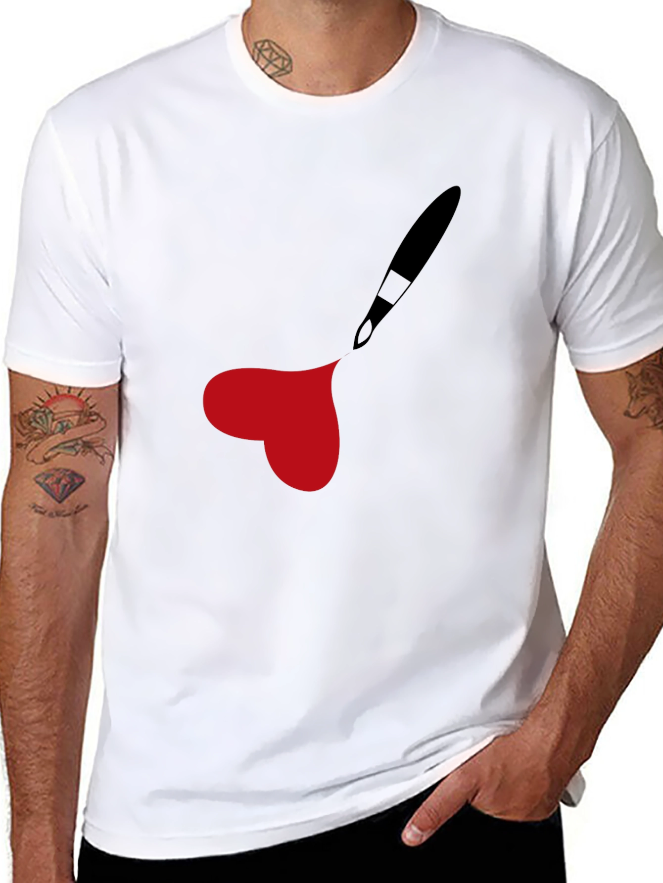 Paintbrush Heart Graphic Tee