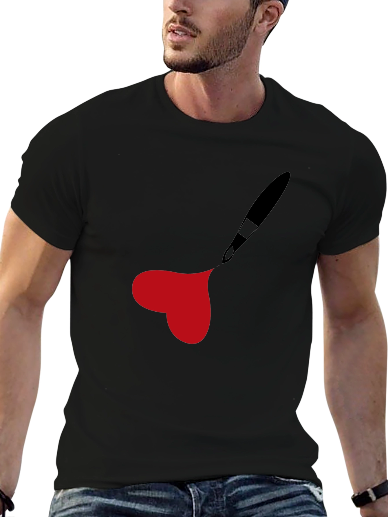 Paintbrush Heart Graphic Tee