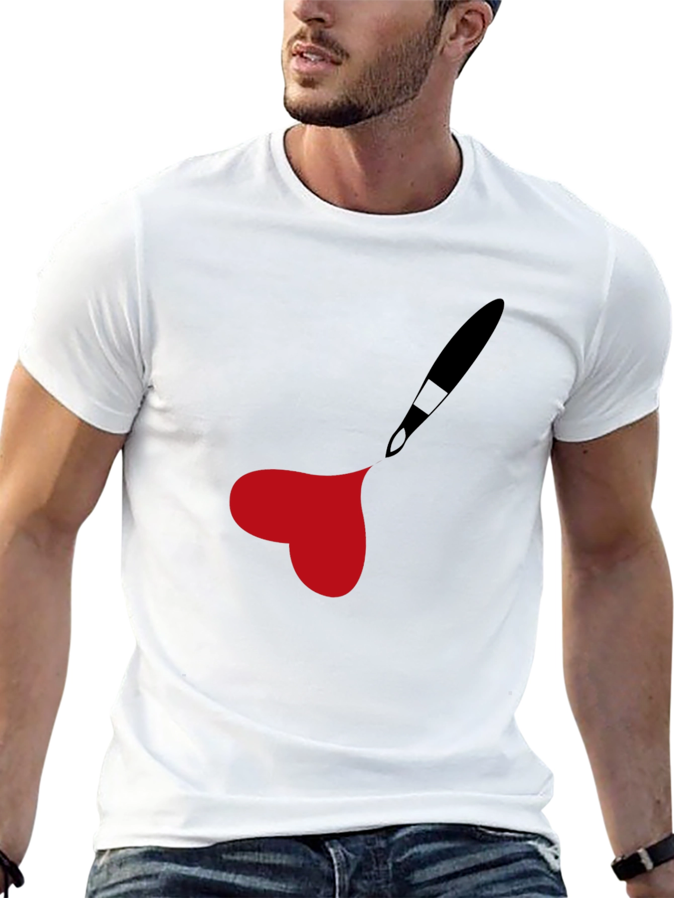 Paintbrush Heart Graphic Tee