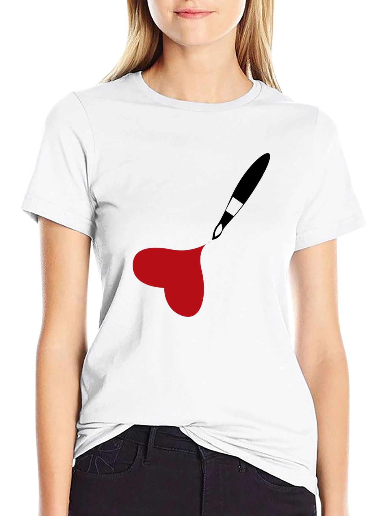 Paintbrush Heart Graphic Tee