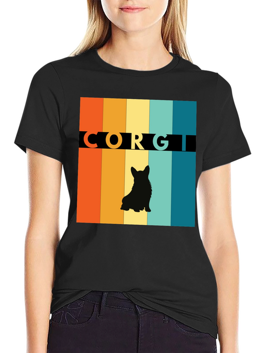 Retro Corgi T-Shirt - Vintage Style Dog Tee
