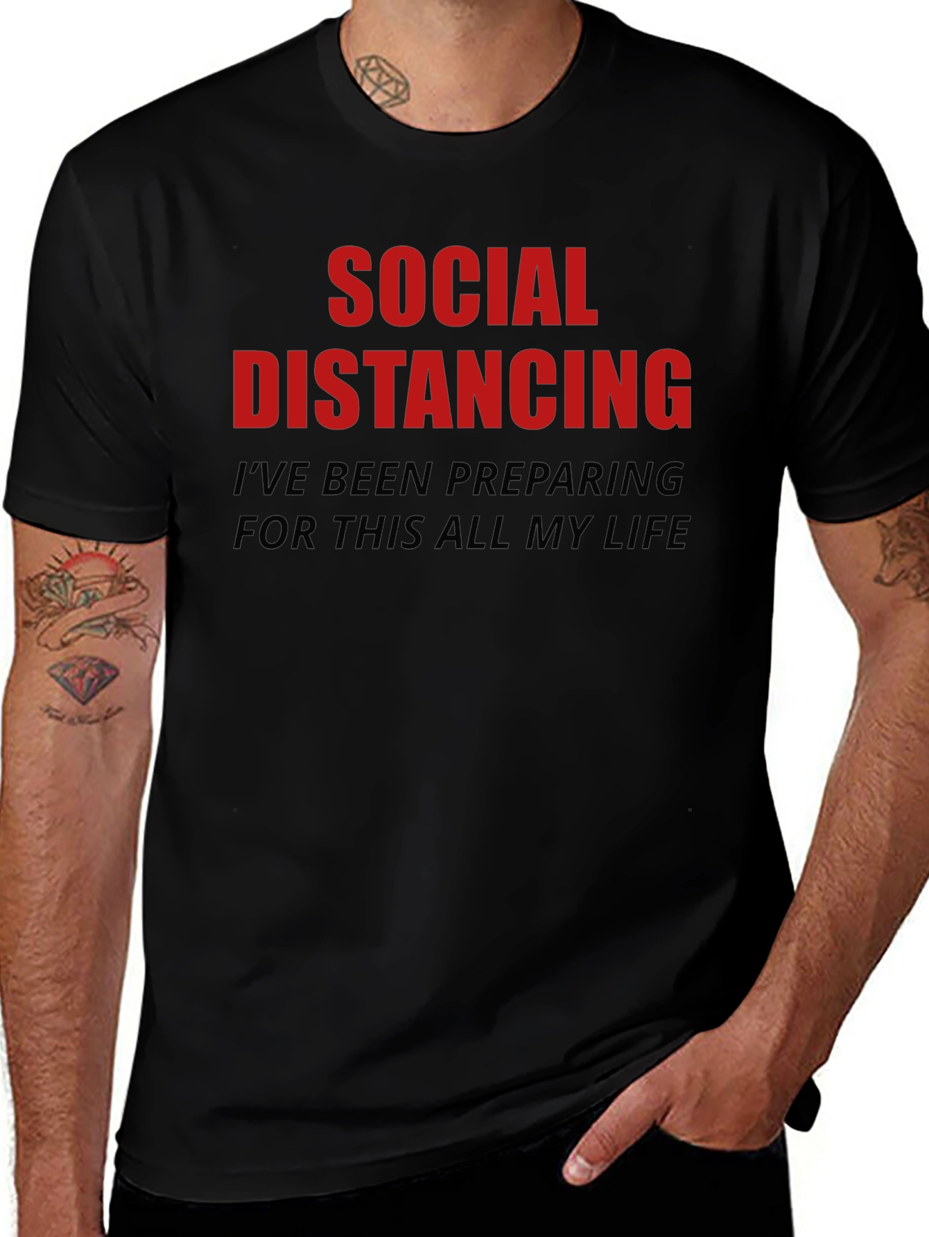 Social Distancing Funny Novelty T-Shirt