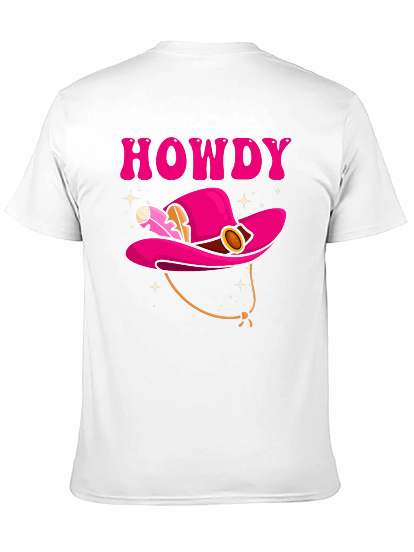 Howdy Pink Cowboy Hat Graphic T-Shirt