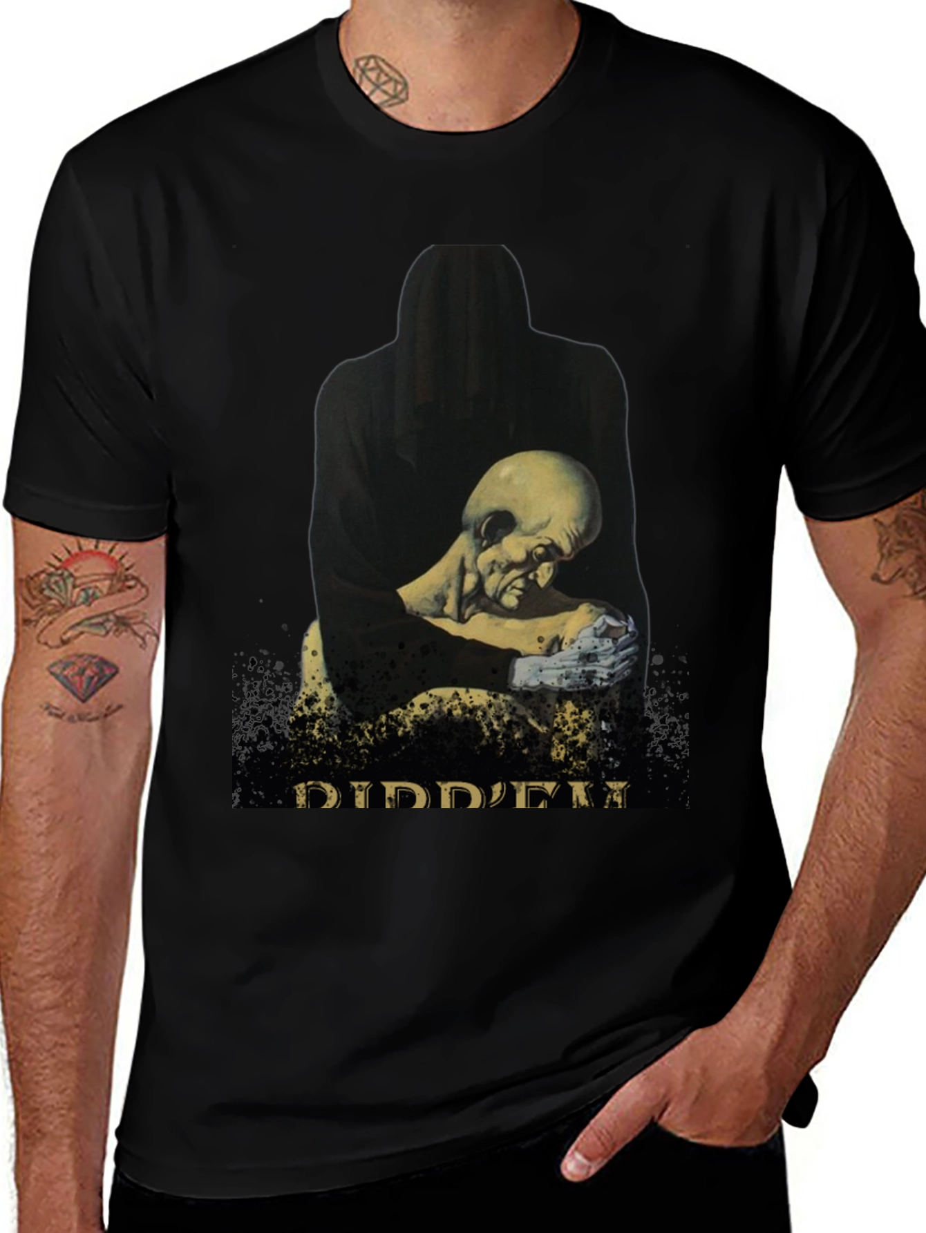 DIDDEM Graphic Tee - Black Crew Neck T-Shirt