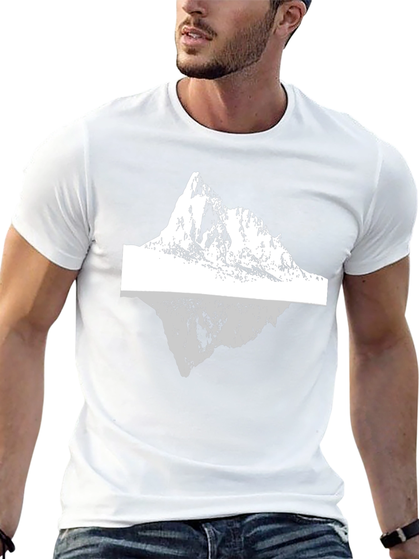 Mountain Reflection Graphic Tee - Black