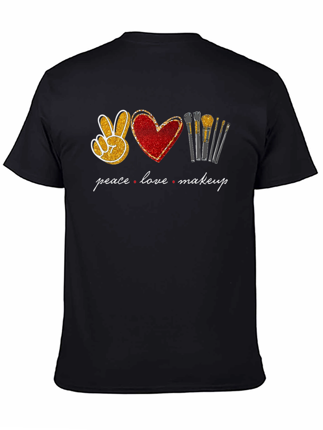 Peace Love Makeup Graphic T-Shirt