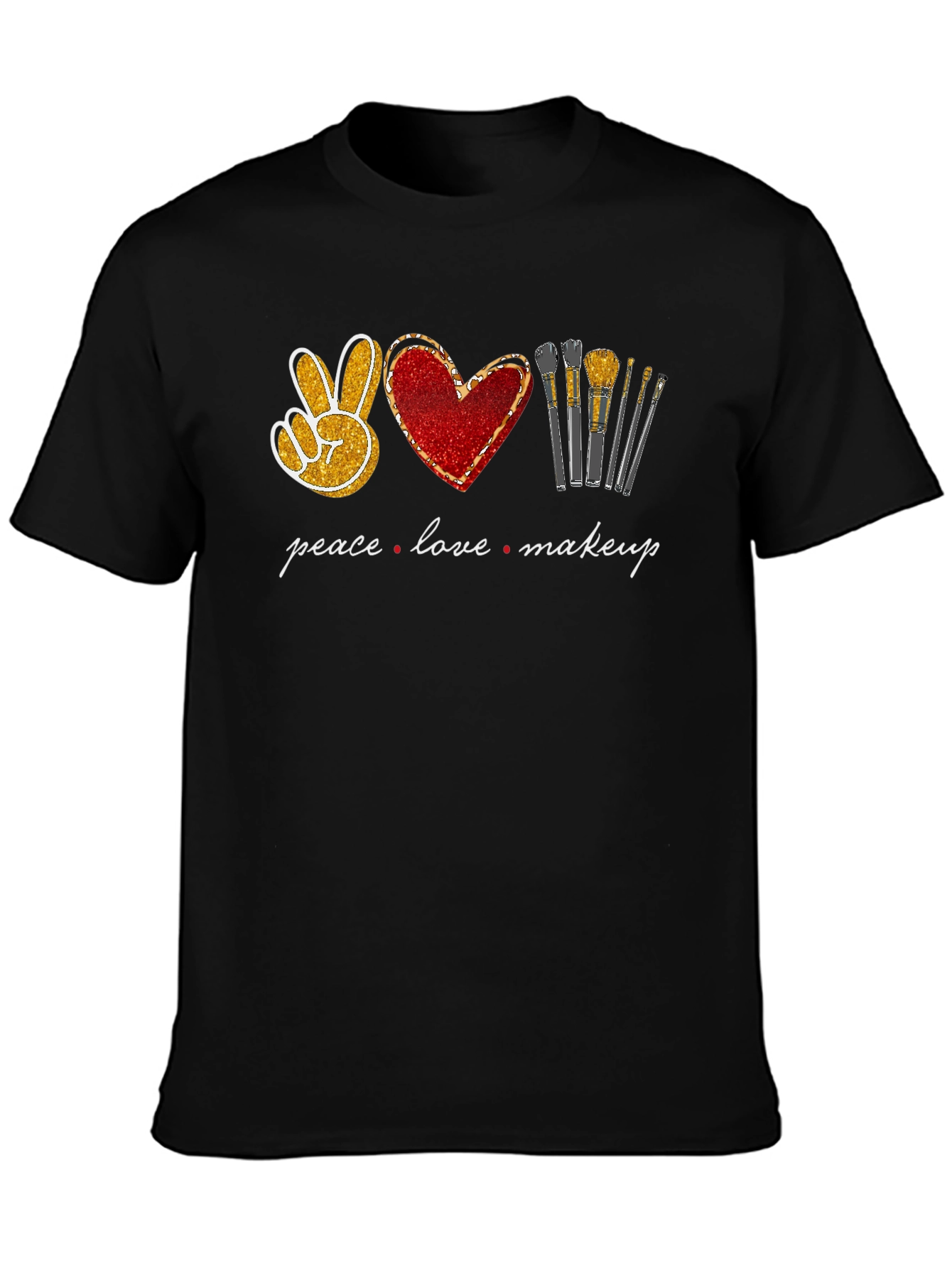 Peace Love Makeup Graphic T-Shirt