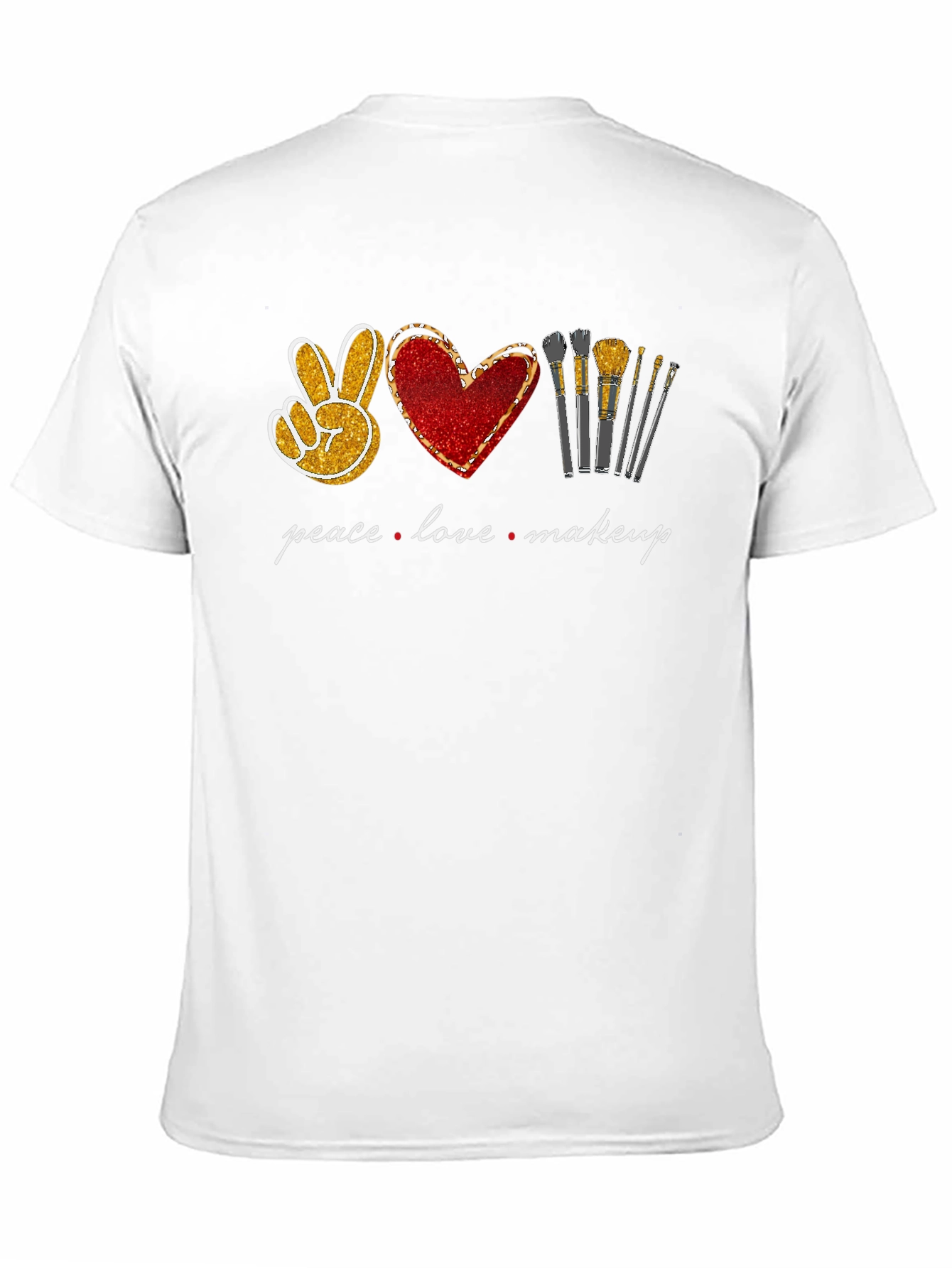 Peace Love Makeup Graphic T-Shirt
