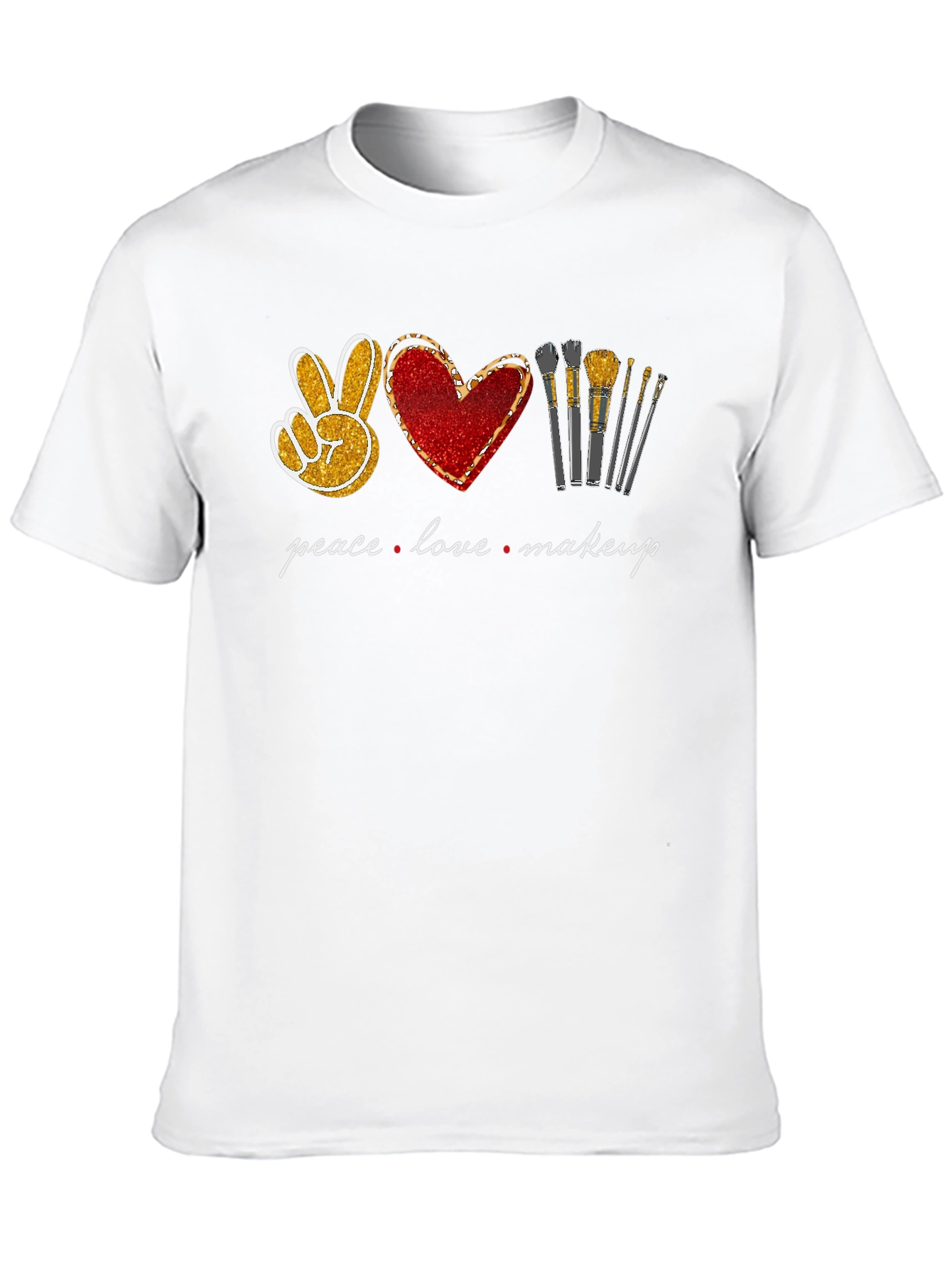 Peace Love Makeup Graphic T-Shirt