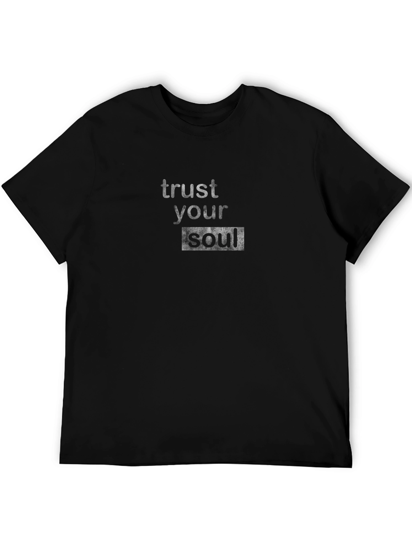 Trust Your Soul Graphic Tee - Soft Black Cotton