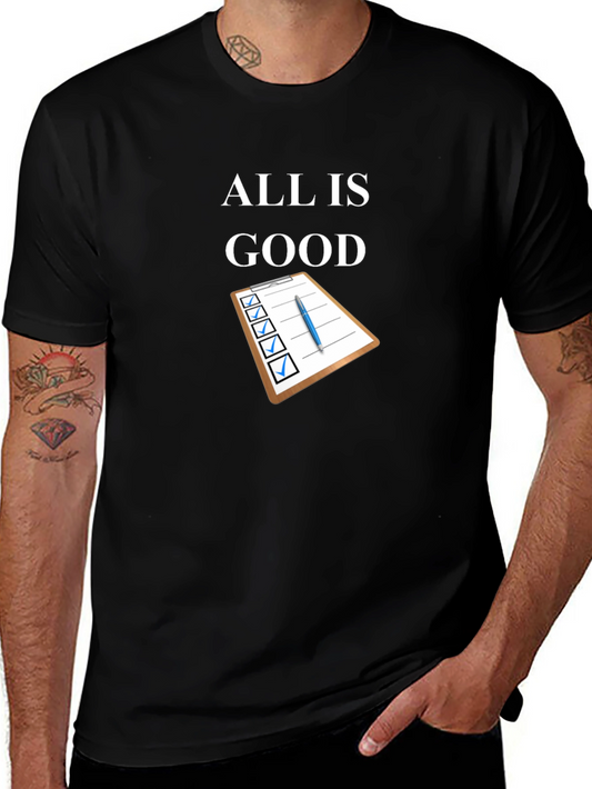 All is Good T-Shirt Checklist Design