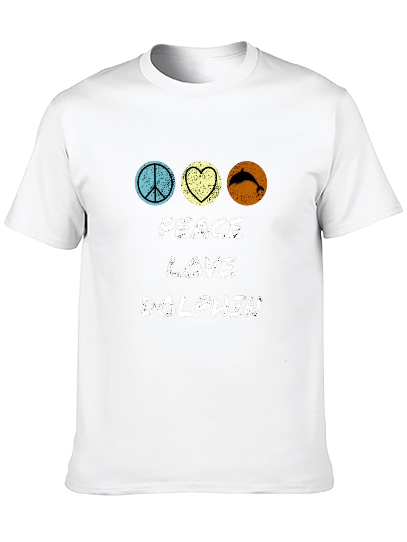 Peace Love Dolphin T-Shirt - Stylish Graphic Tee