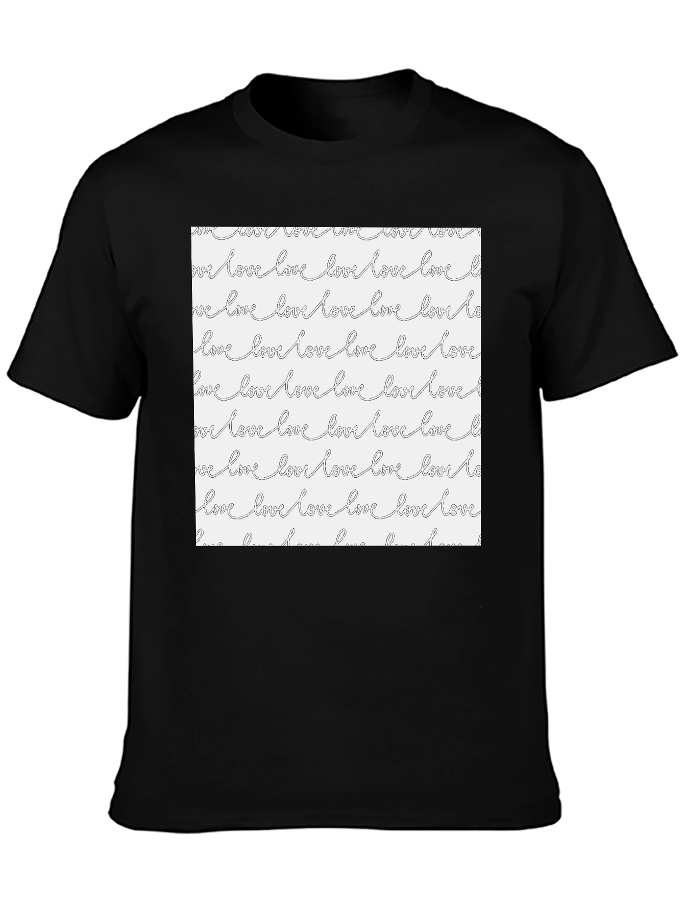 Love Pattern T-Shirt - Stylish Graphic Tee