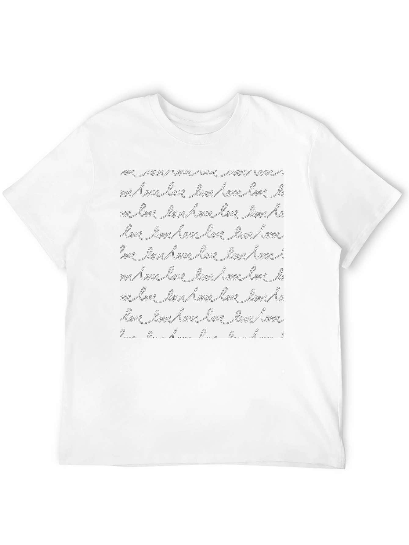Love Pattern T-Shirt - Stylish Graphic Tee