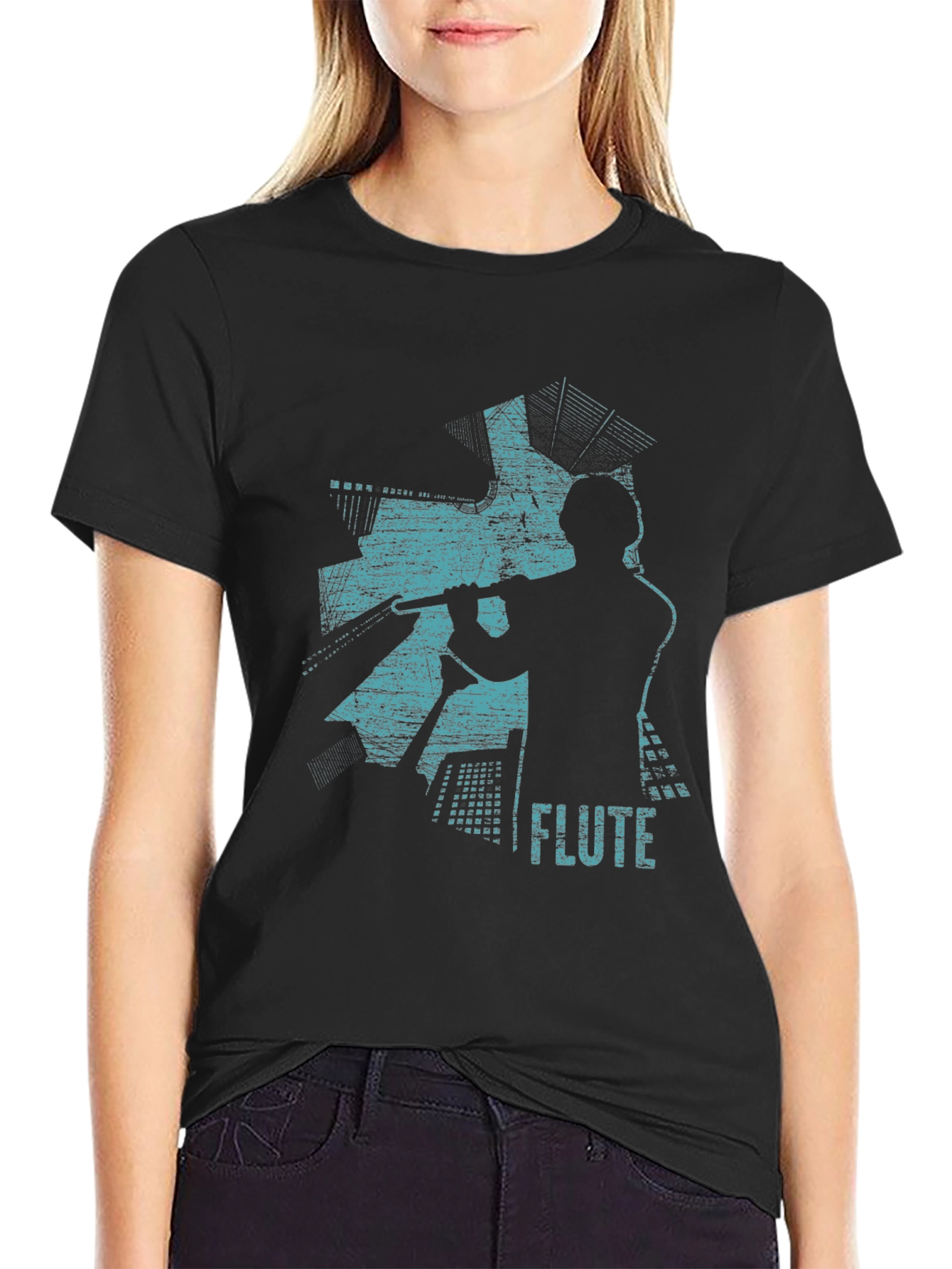 Flute Player Graphic Tee - Music Lover T-Shirt