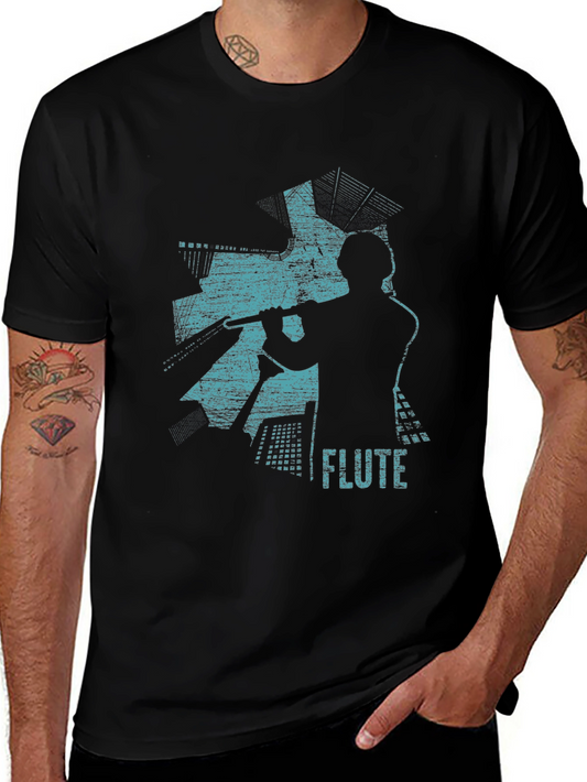 Flute Player Graphic Tee - Music Lover T-Shirt