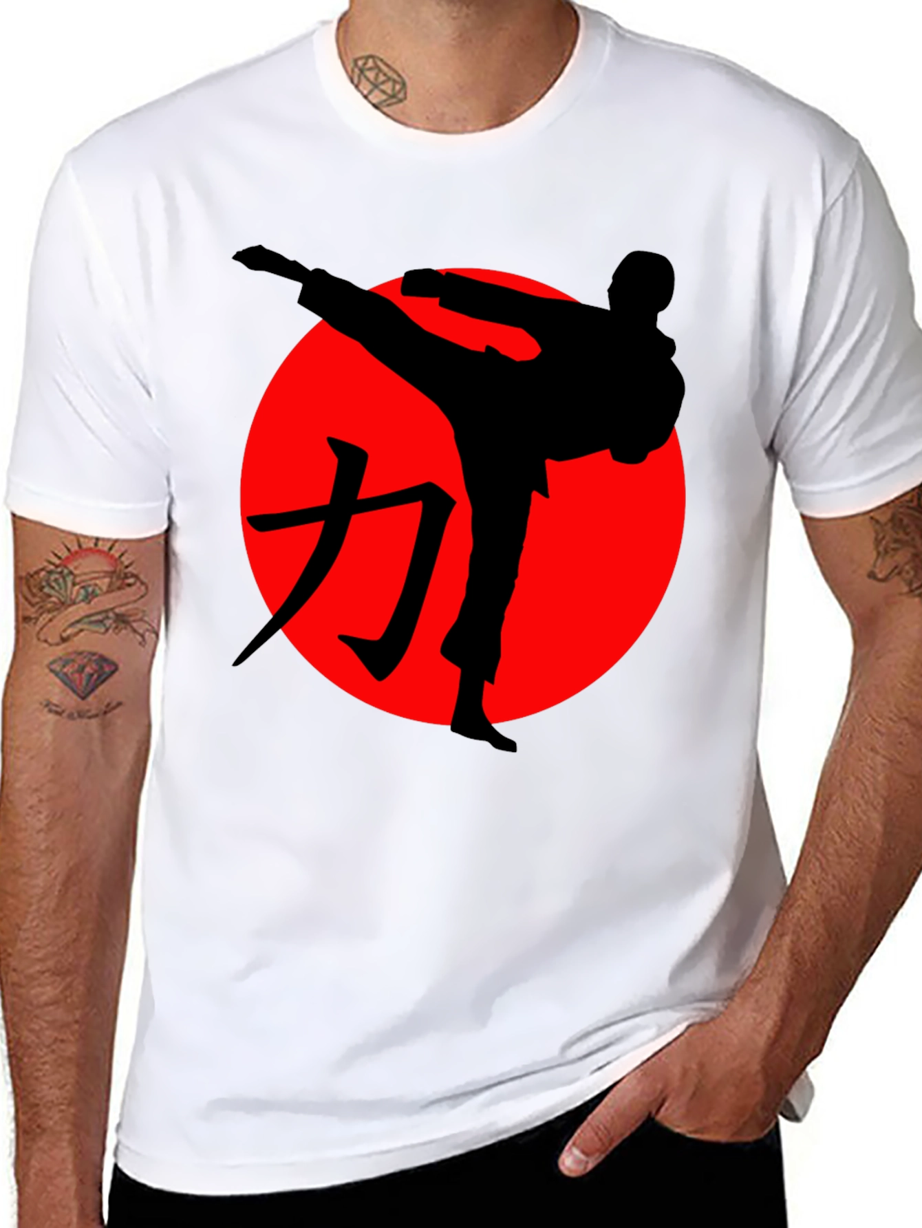 Karate Kick Graphic Tee - Martial Arts Shirt
