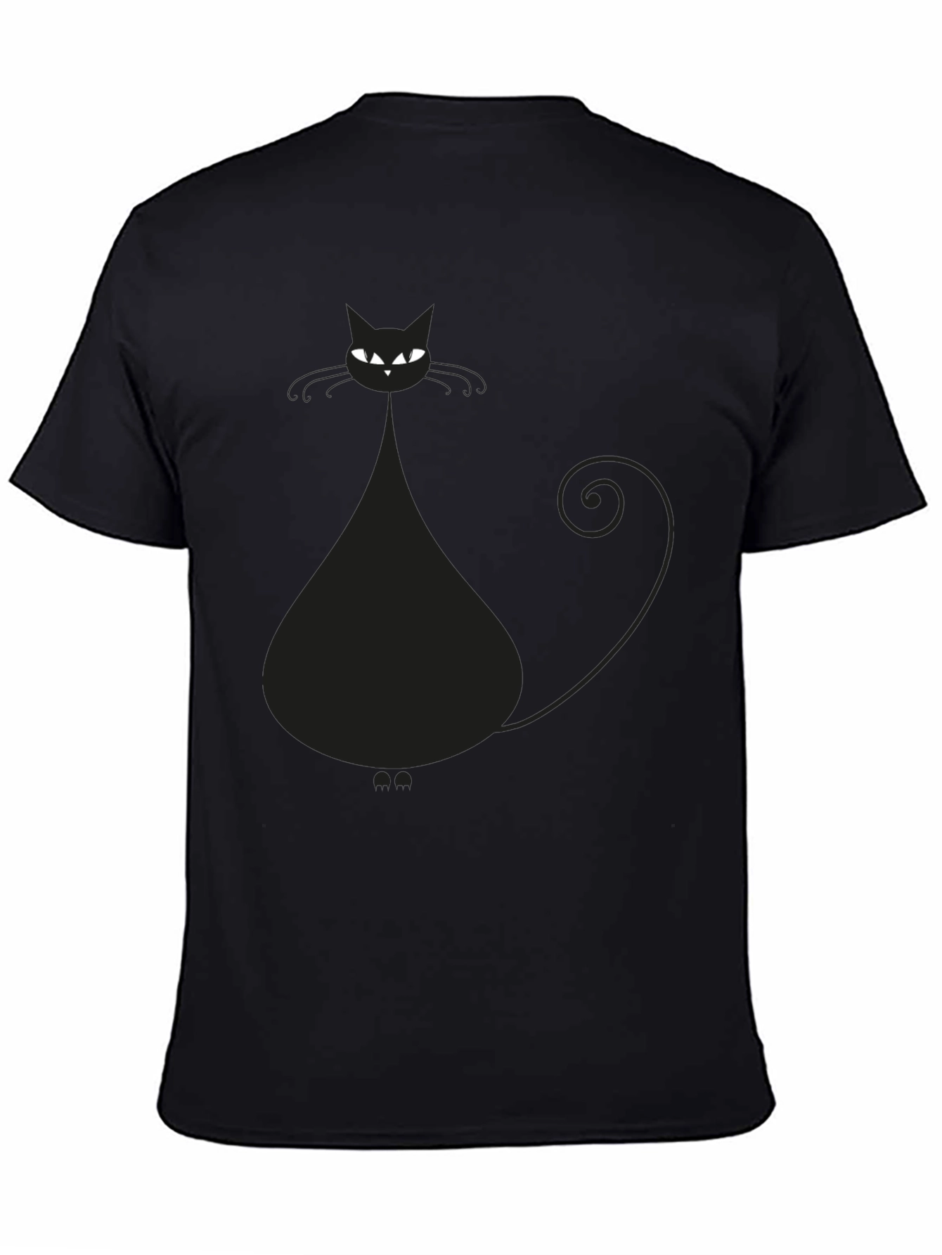 Black Cat Graphic T-Shirt - Mens Casual Tee