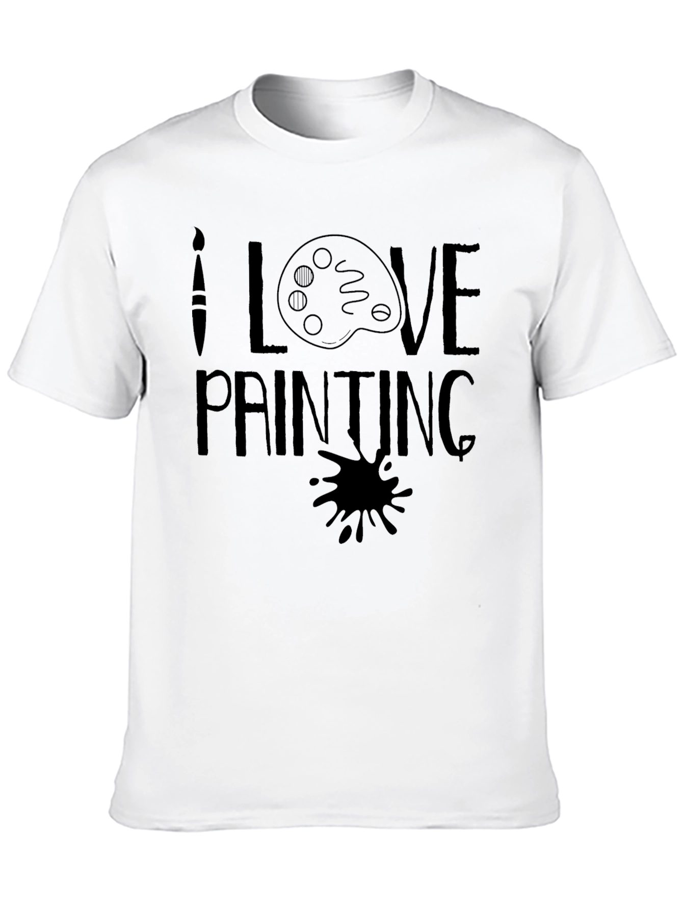 I Love Painting Graphic T-Shirt Artist Tee