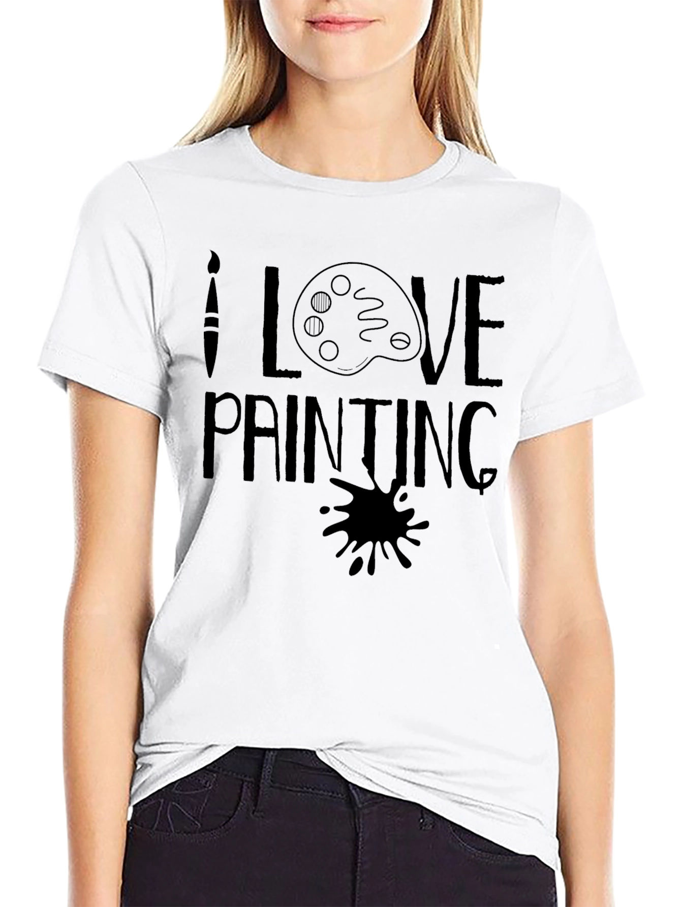 I Love Painting Graphic T-Shirt Artist Tee