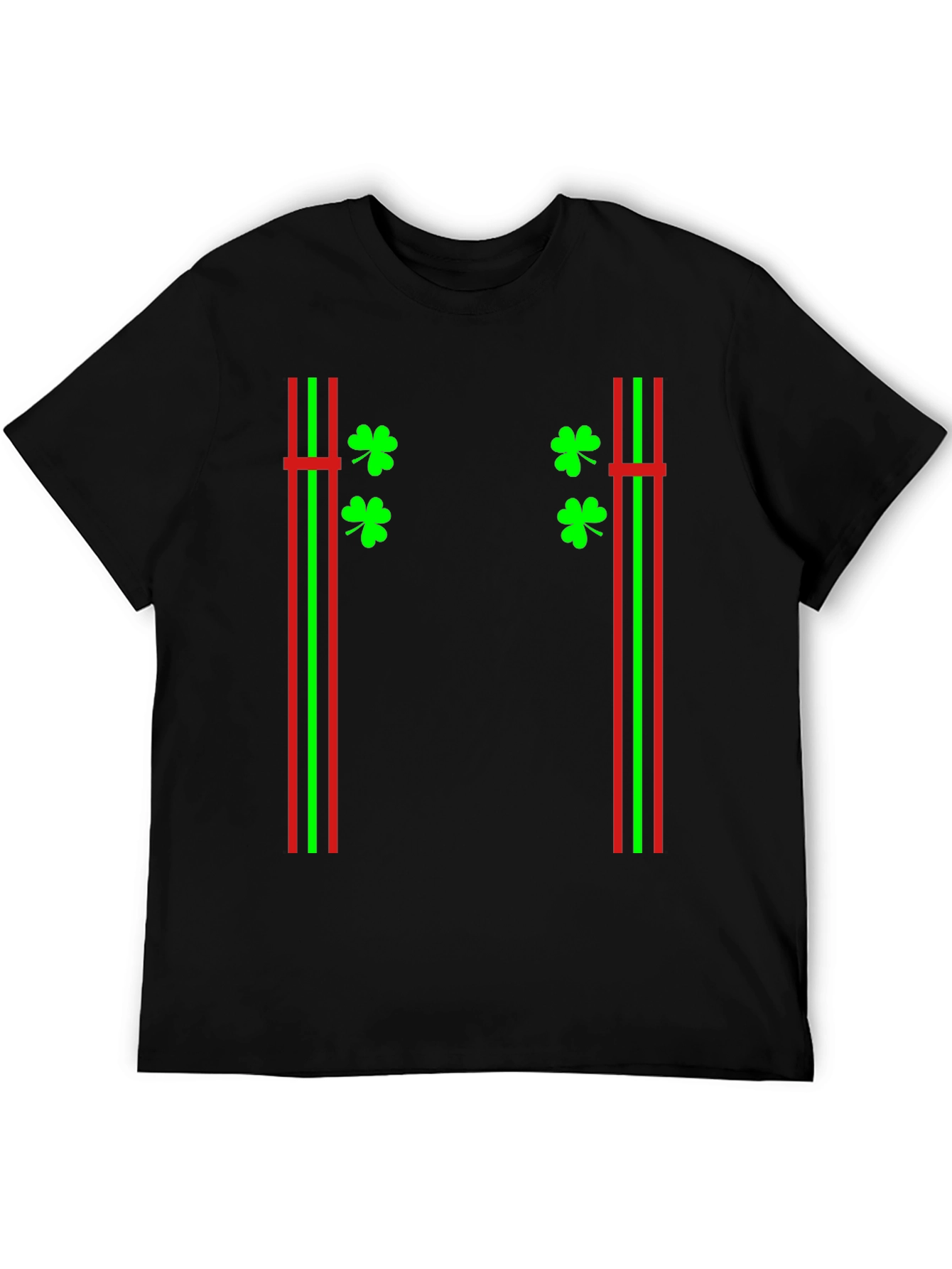 St. Patricks Day Suspender Shamrock T-Shirt