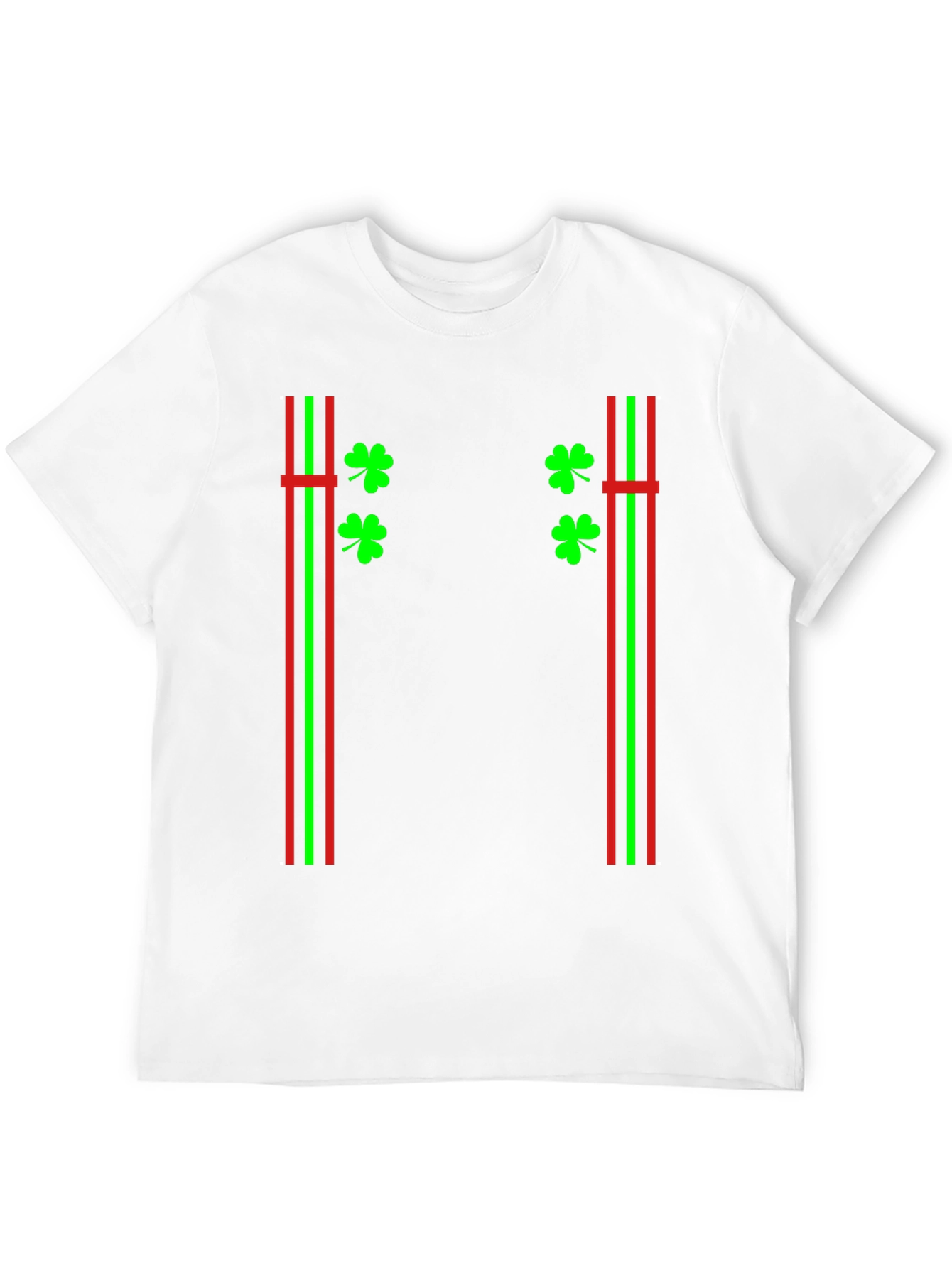St. Patricks Day Suspender Shamrock T-Shirt