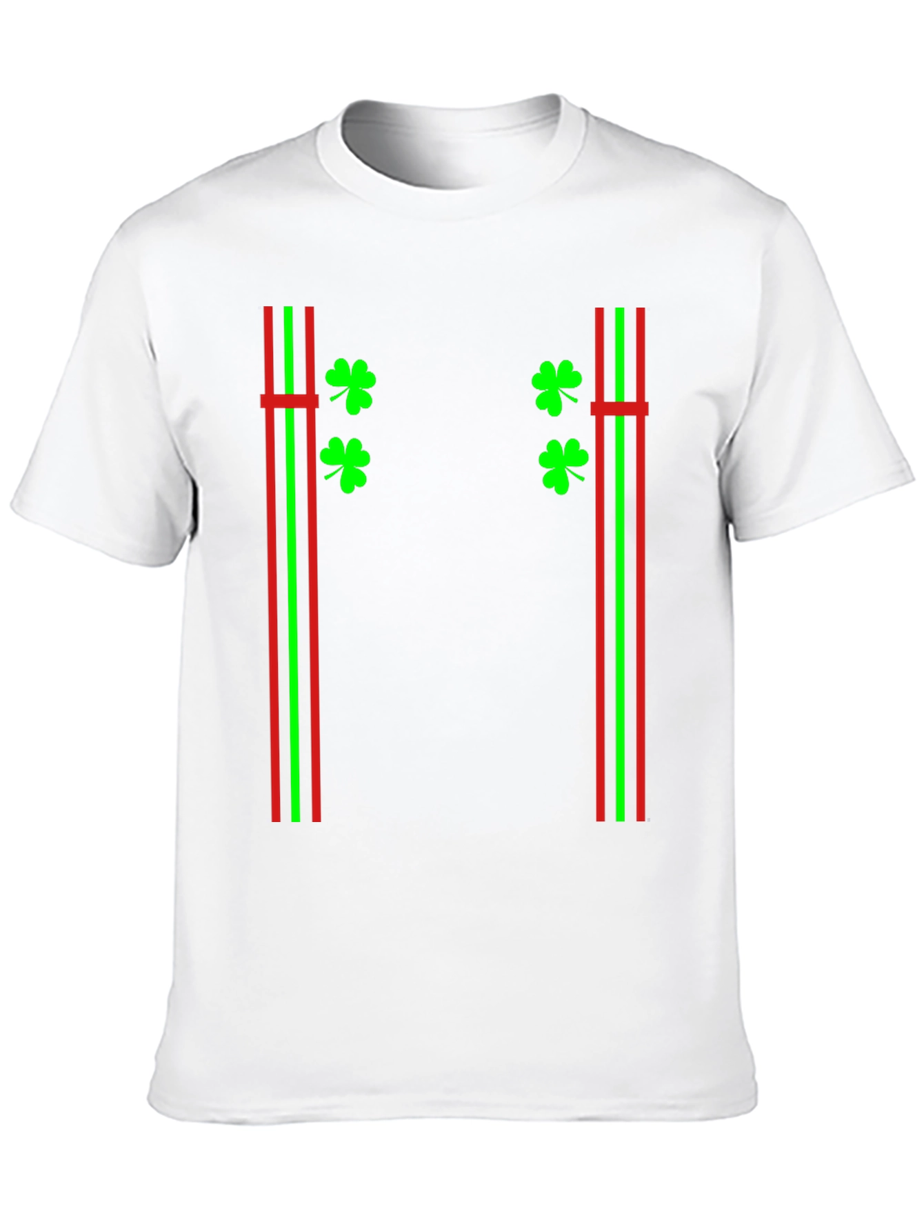 St. Patricks Day Suspender Shamrock T-Shirt