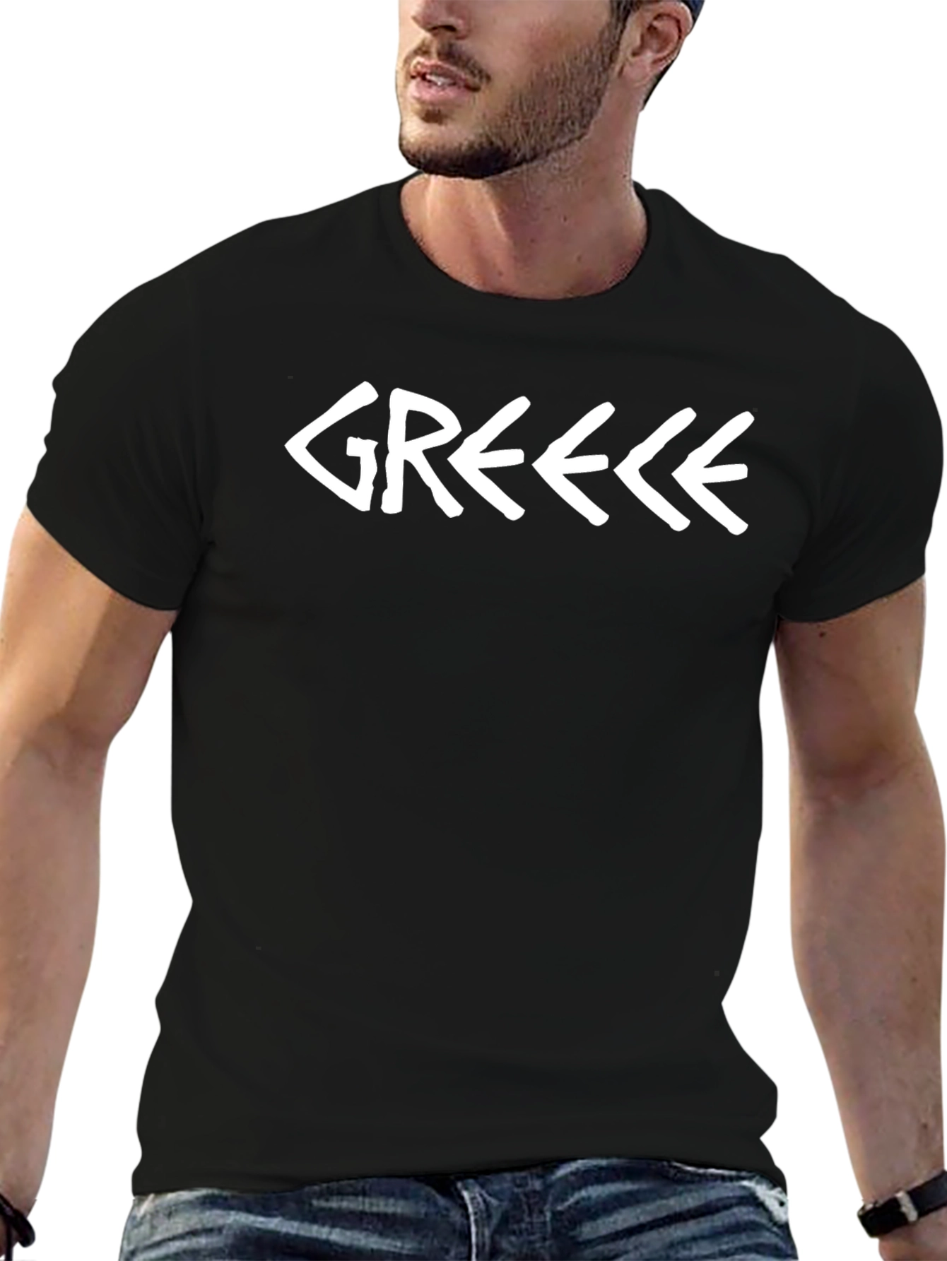 Greece Graphic Tee - Black T-Shirt