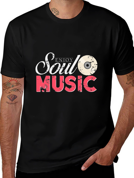 Enjoy Soul Music Black Graphic Tee