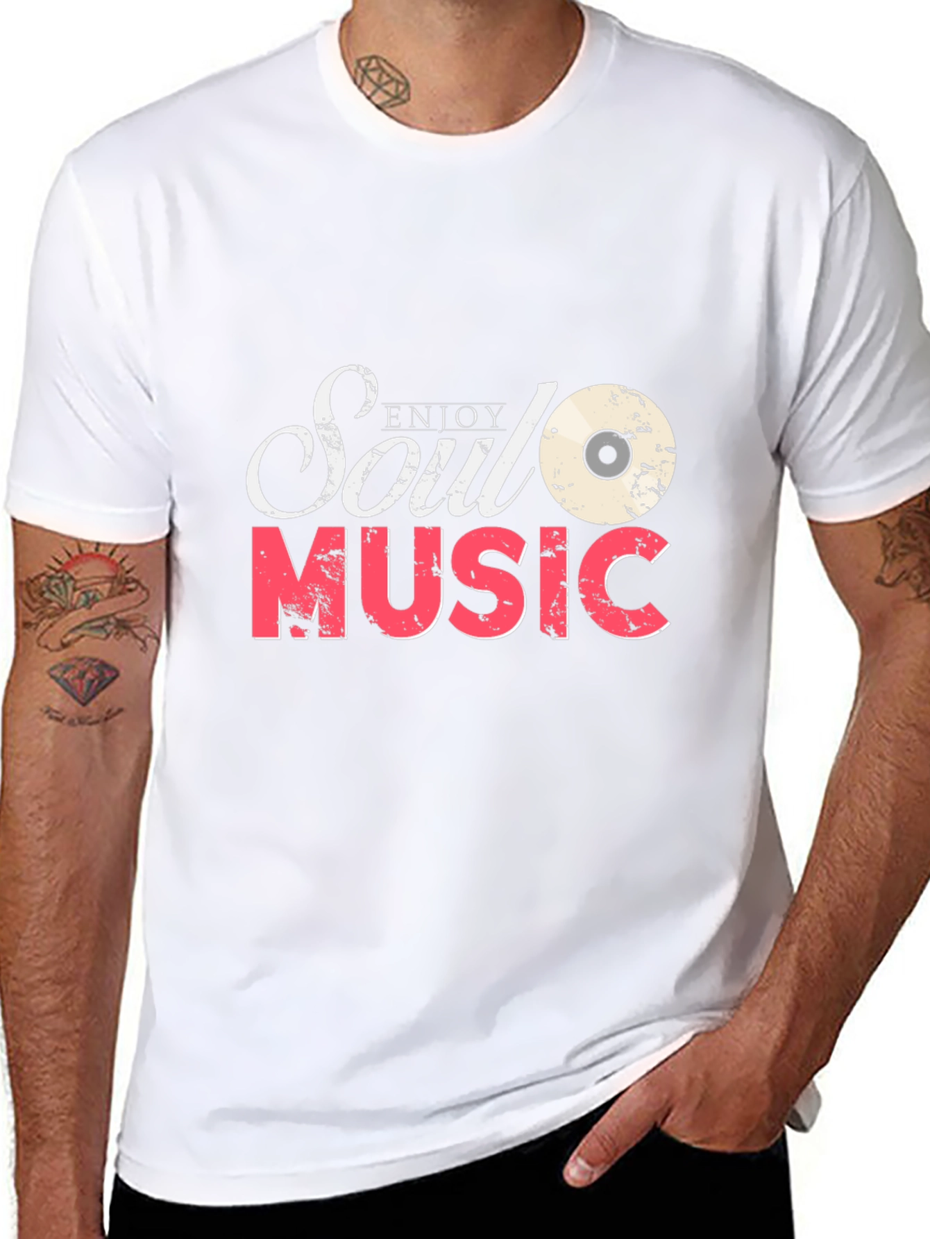 Enjoy Soul Music Black Graphic Tee