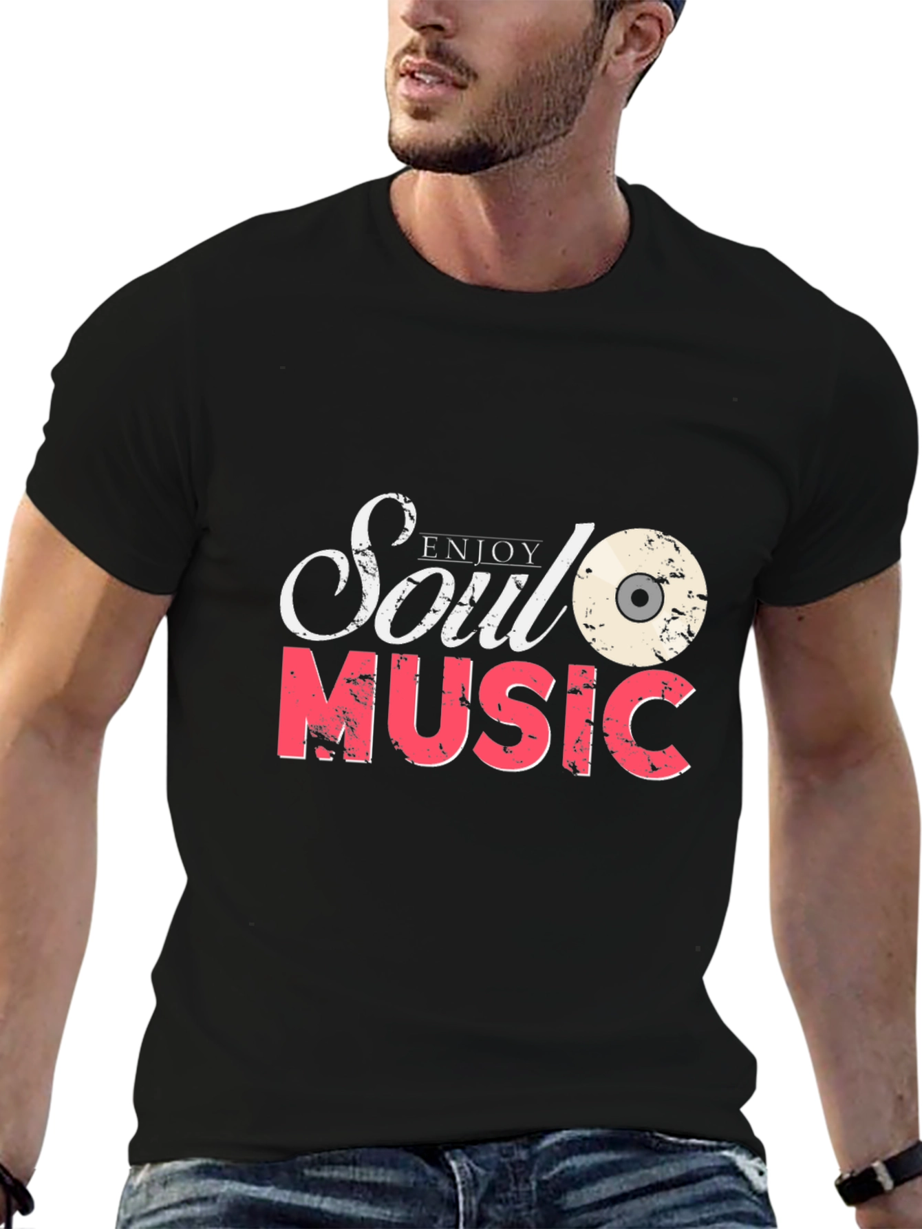 Enjoy Soul Music Black Graphic Tee