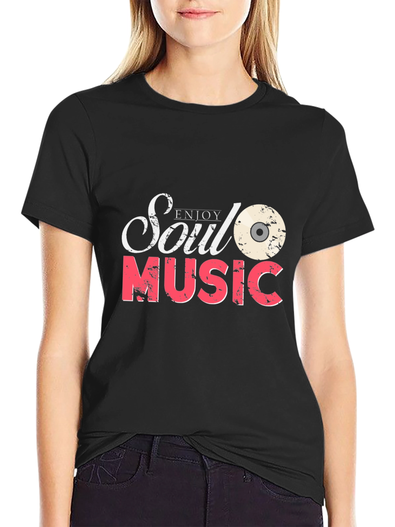 Enjoy Soul Music Black Graphic Tee