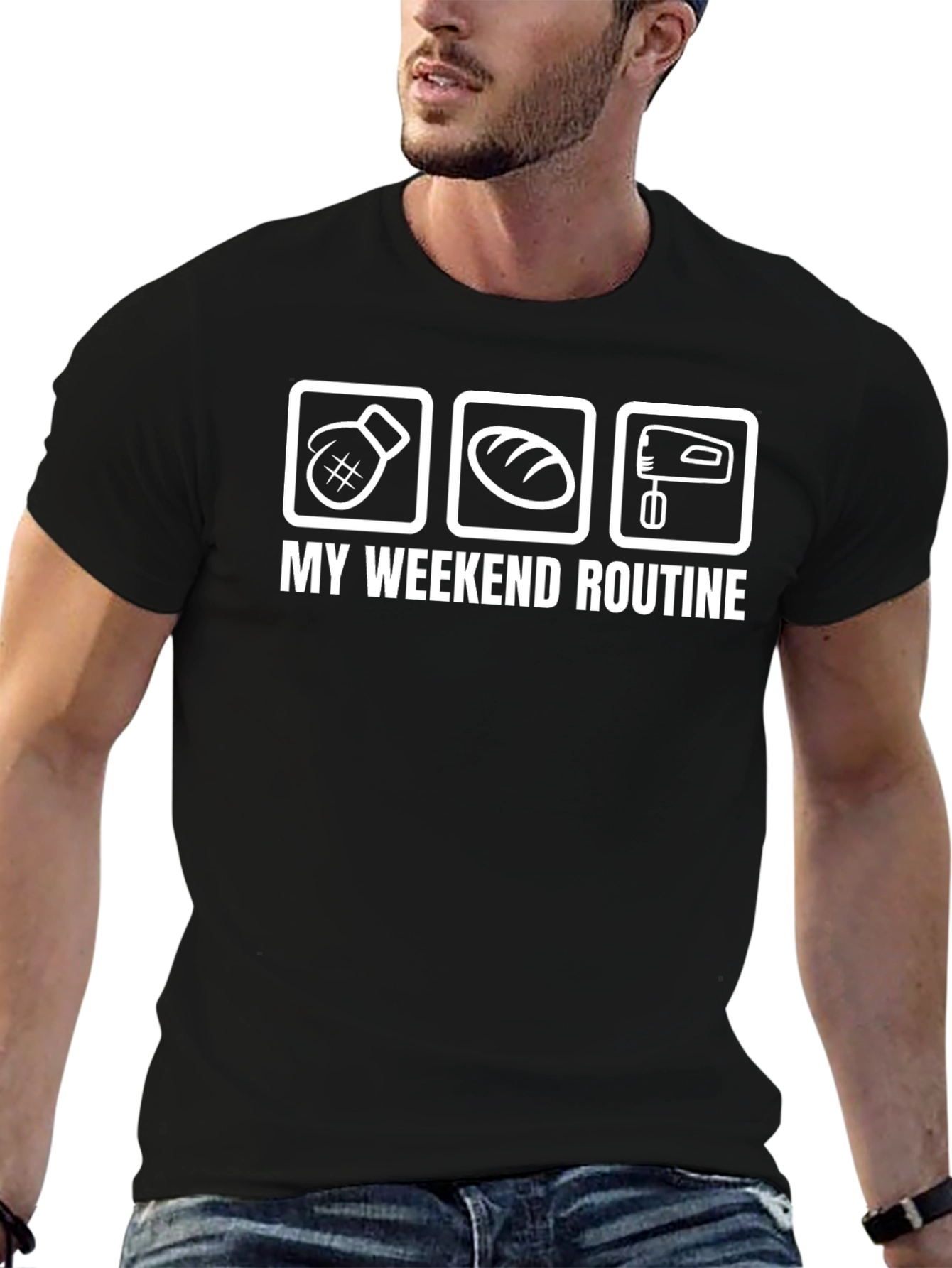 My Weekend Routine Graphic T-Shirt - Boxing Baking Mixing