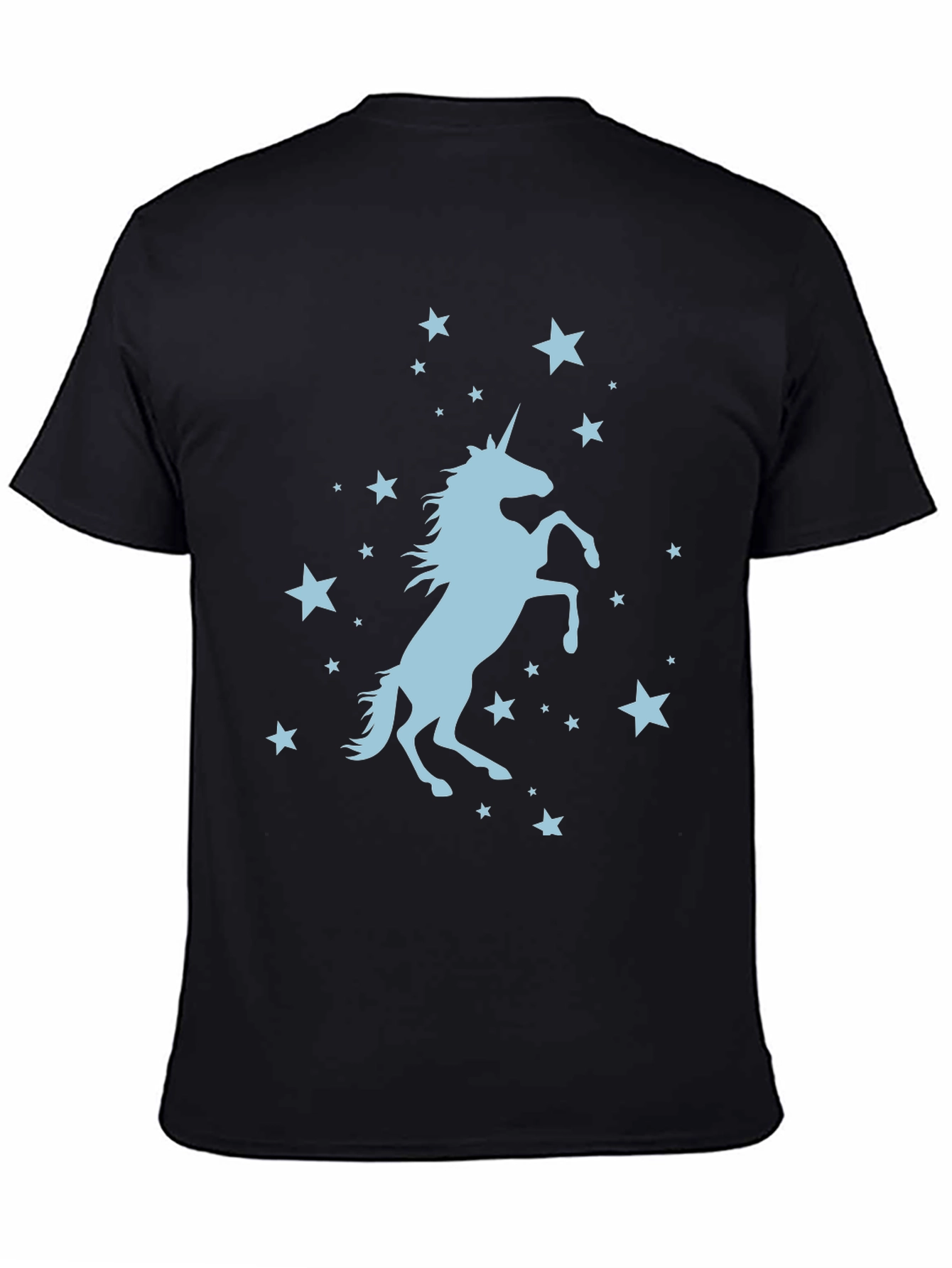 Unicorn Star Graphic Black T-Shirt