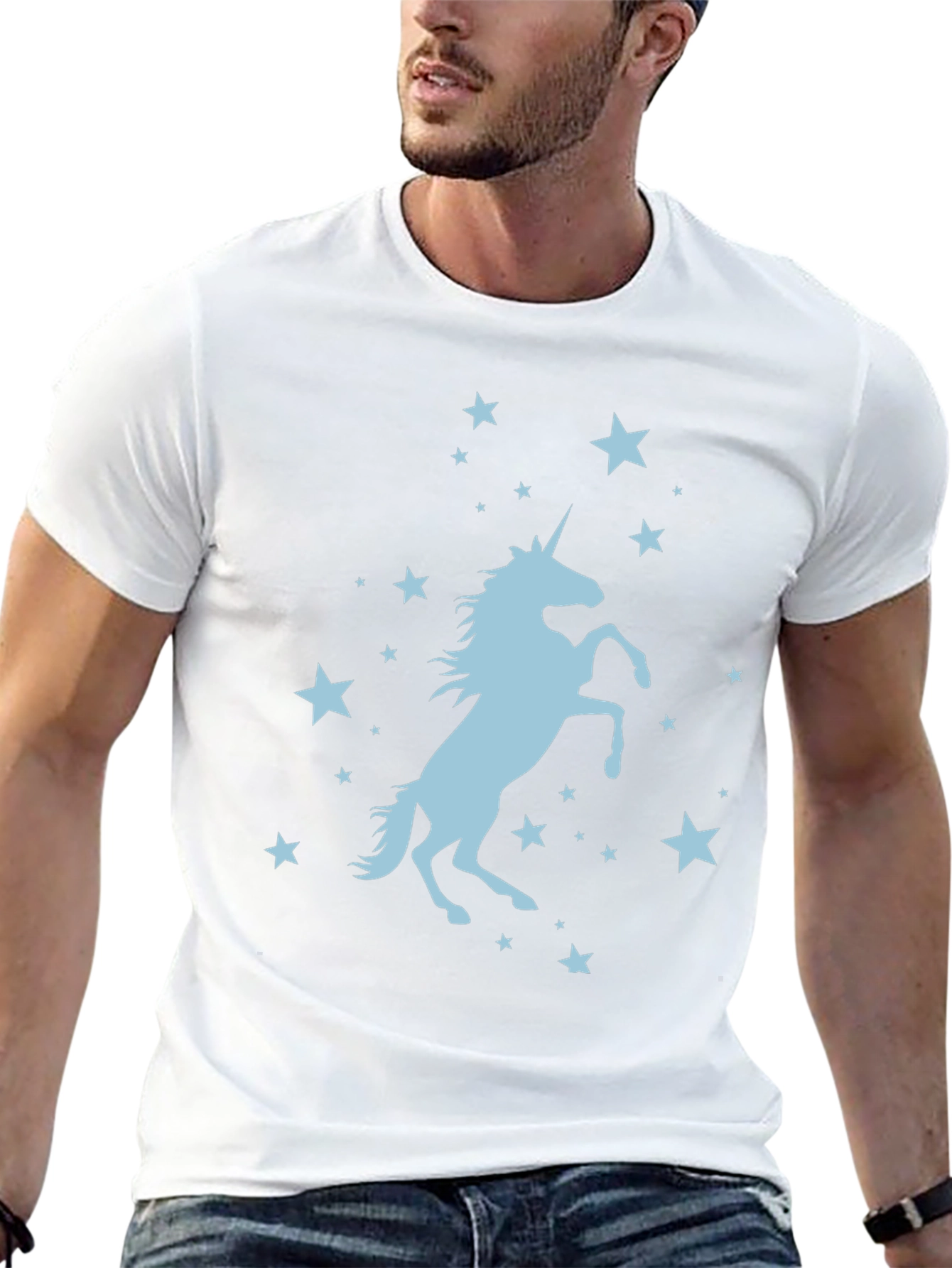 Unicorn Star Graphic Black T-Shirt