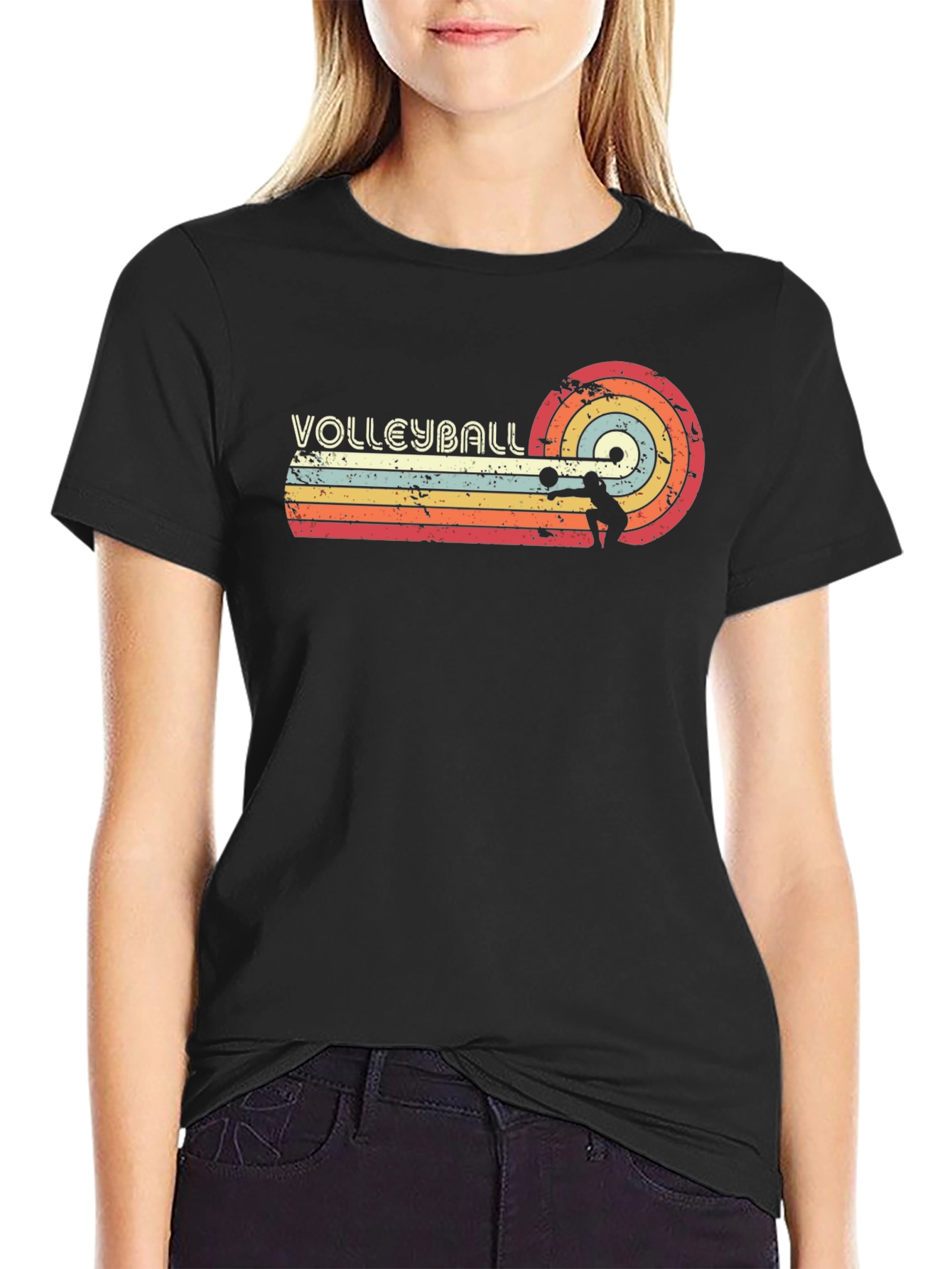 Retro Volleyball Graphic T-Shirt