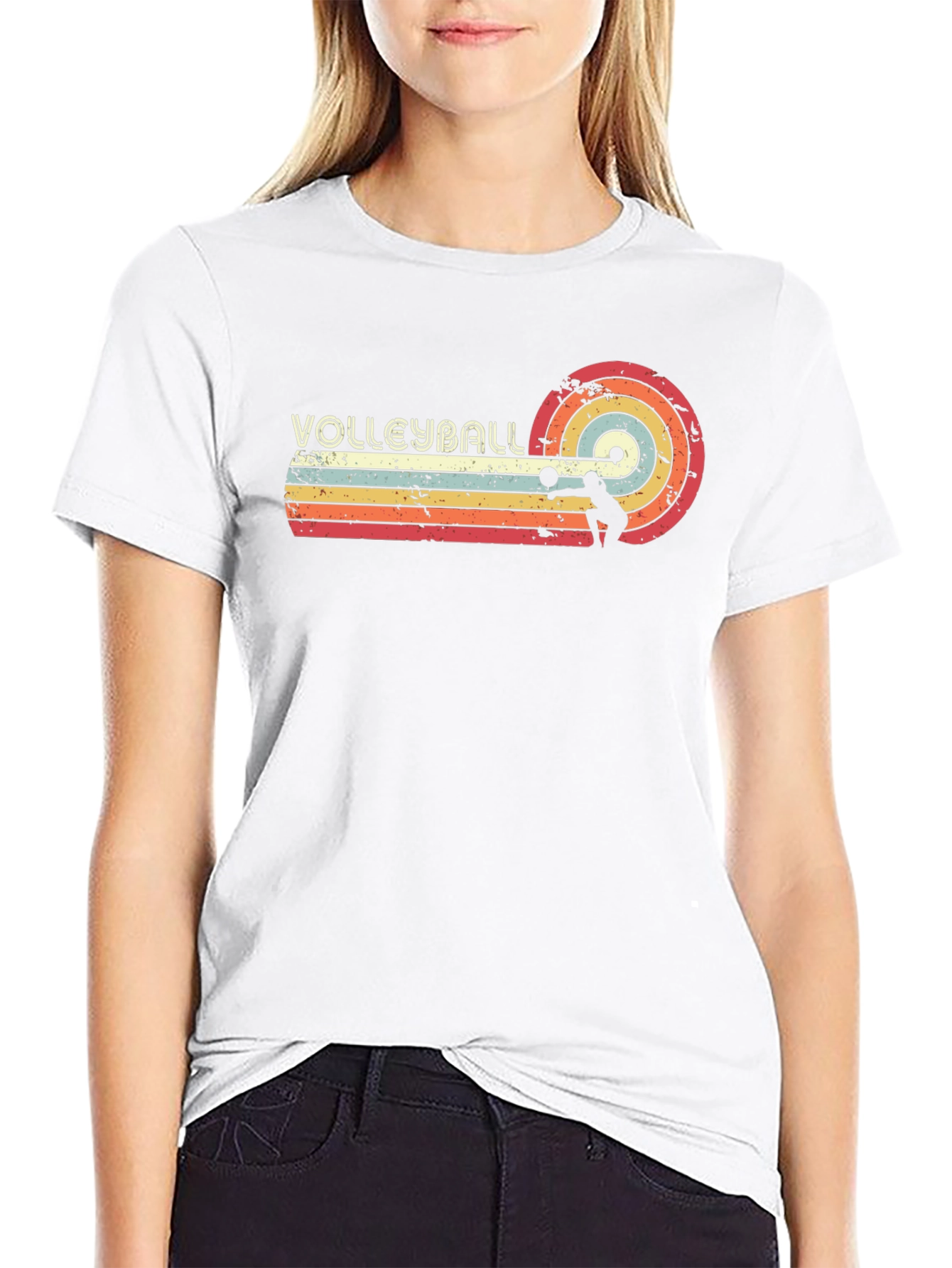 Retro Volleyball Graphic T-Shirt