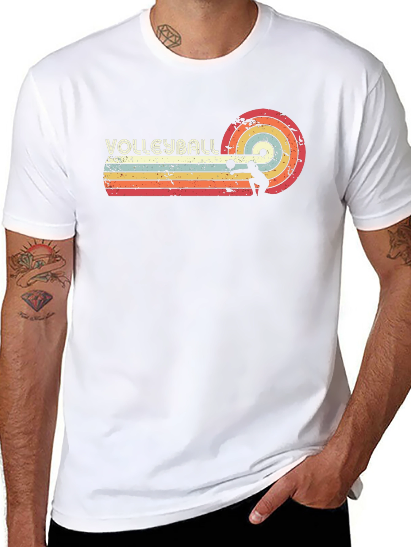 Retro Volleyball Graphic T-Shirt