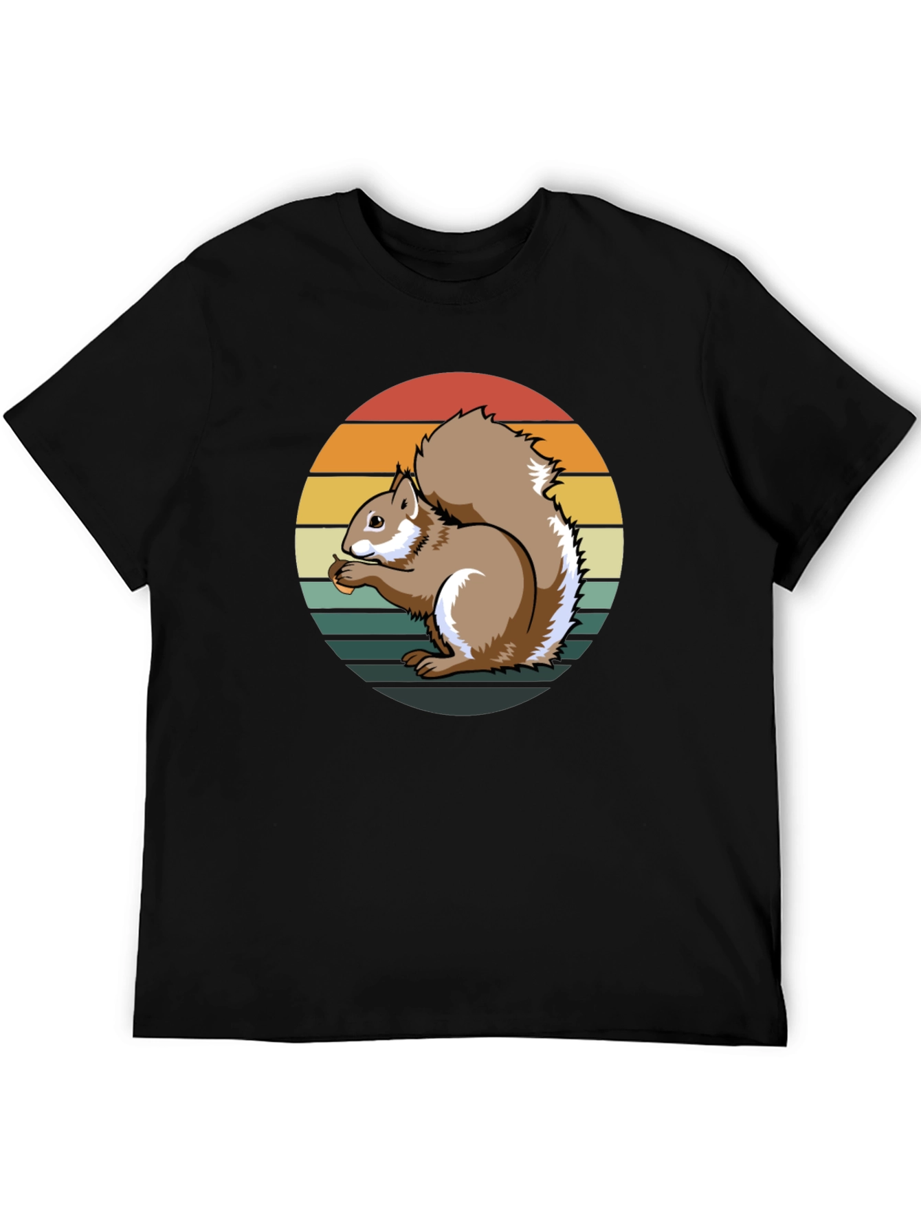 Squirrel Sunset Graphic Tee - Unique Nature Design