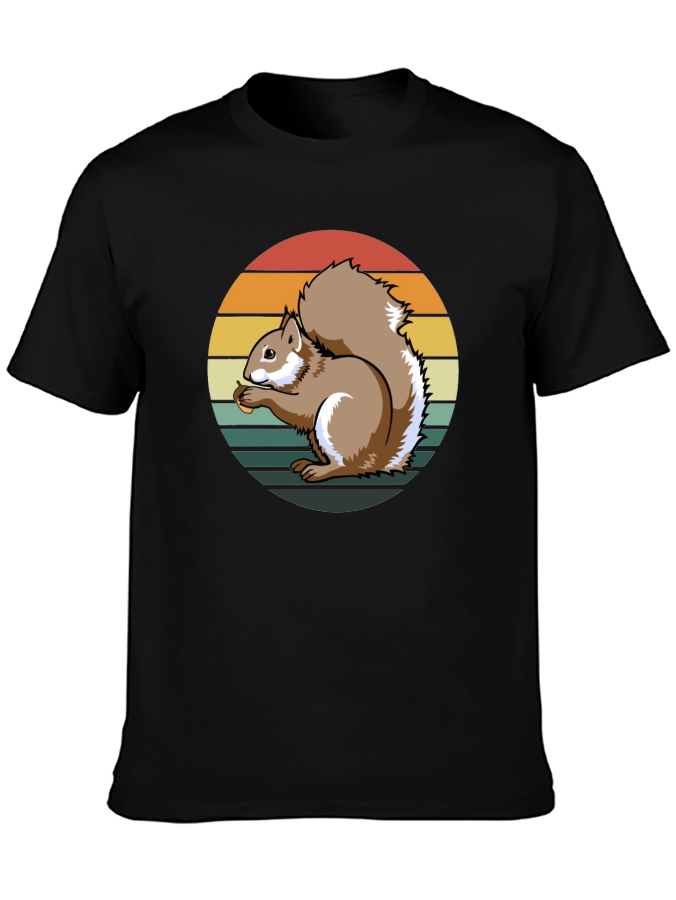Squirrel Sunset Graphic Tee - Unique Nature Design