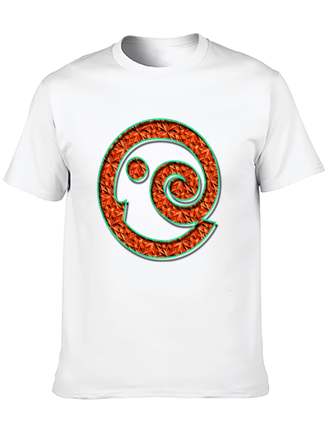 Geometric Spiral Graphic Black T-Shirt
