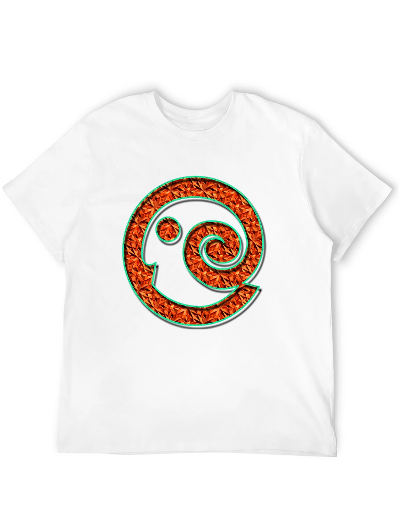Geometric Spiral Graphic Black T-Shirt