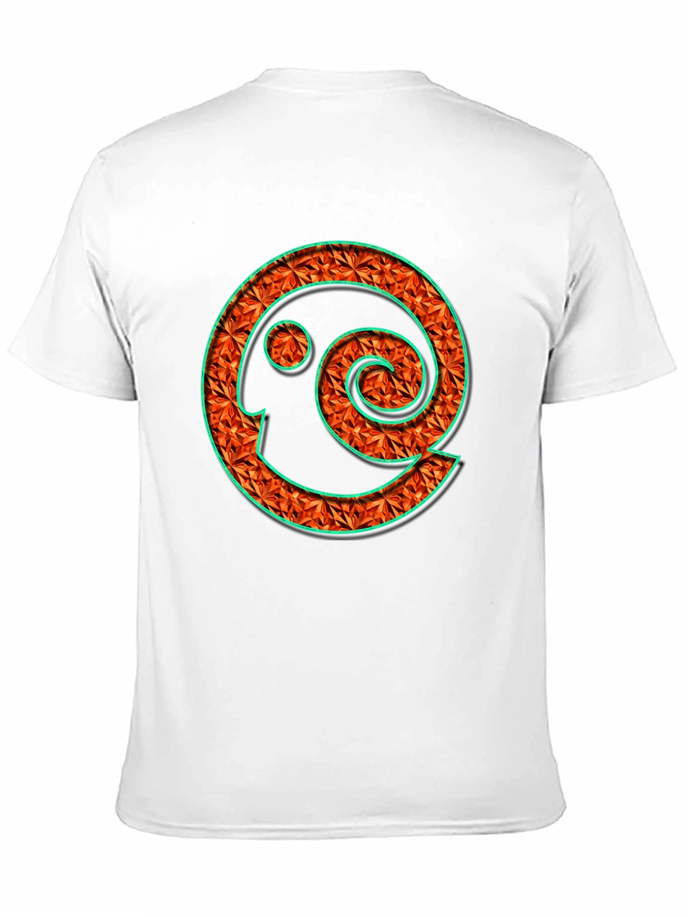 Geometric Spiral Graphic Black T-Shirt