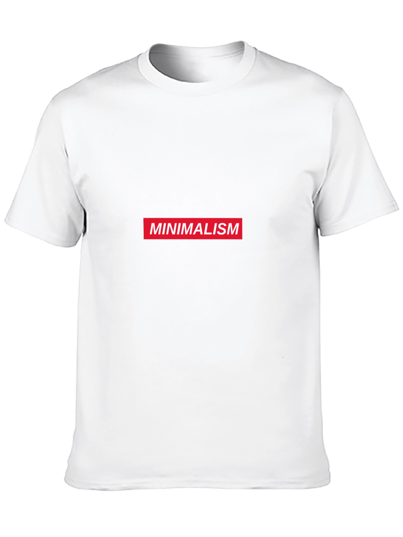 Minimalism Graphic Tee - Black Cotton Short Sleeve
