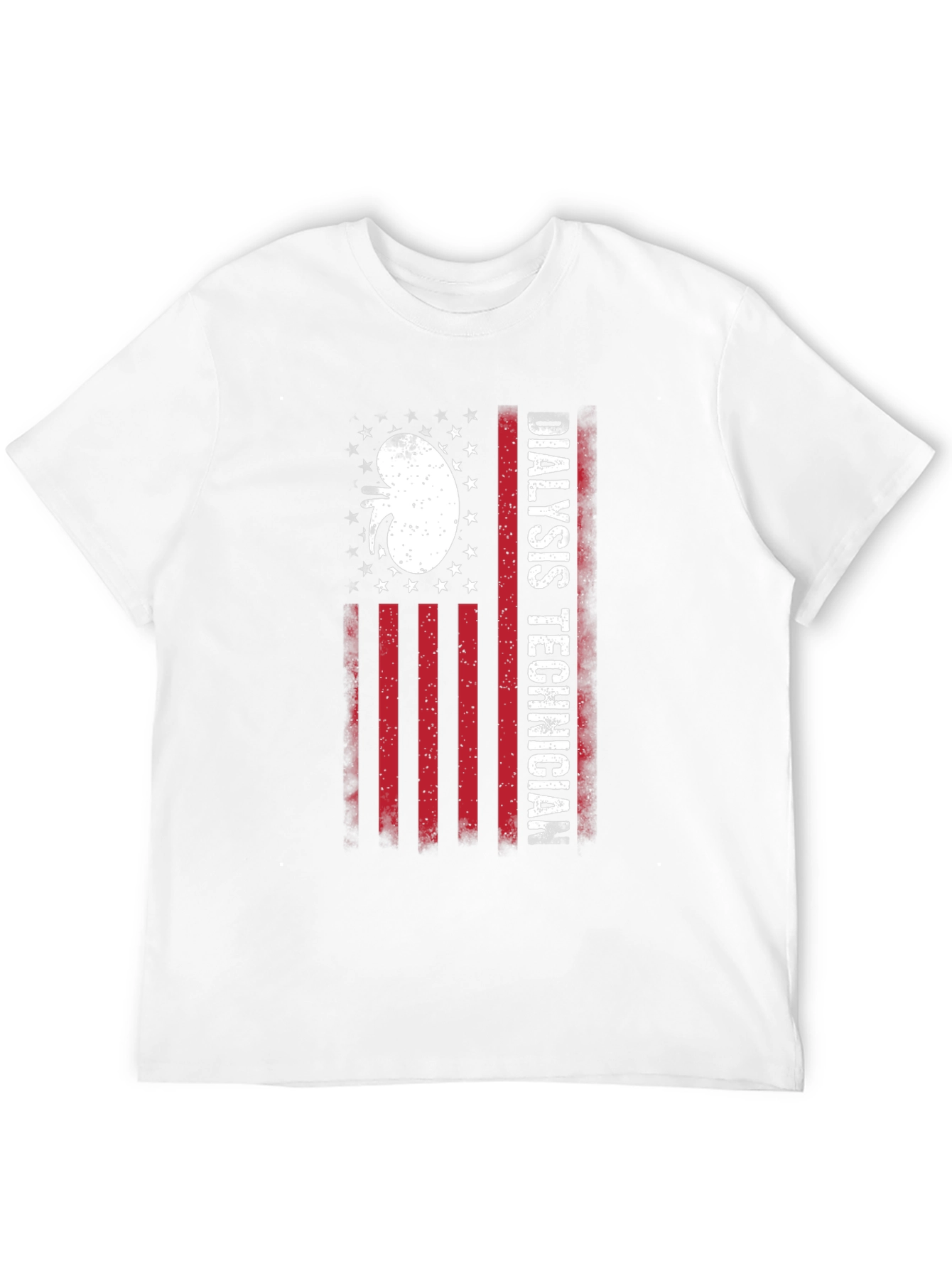 Dialysis Technician American Flag T-Shirt