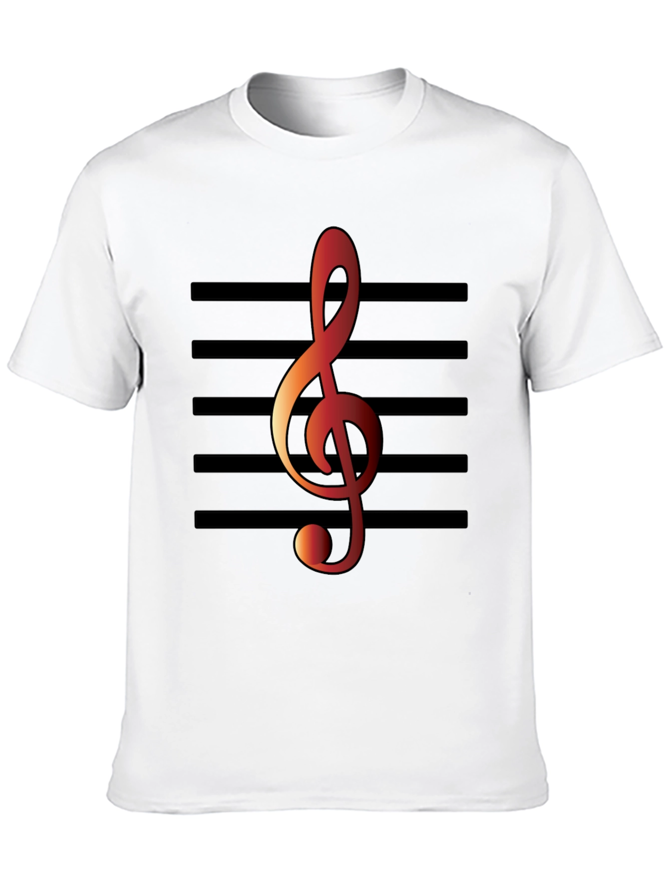 Treble Clef Musical Note Graphic T-Shirt