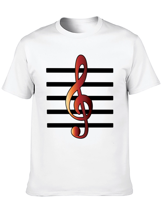 Treble Clef Musical Note Graphic T-Shirt