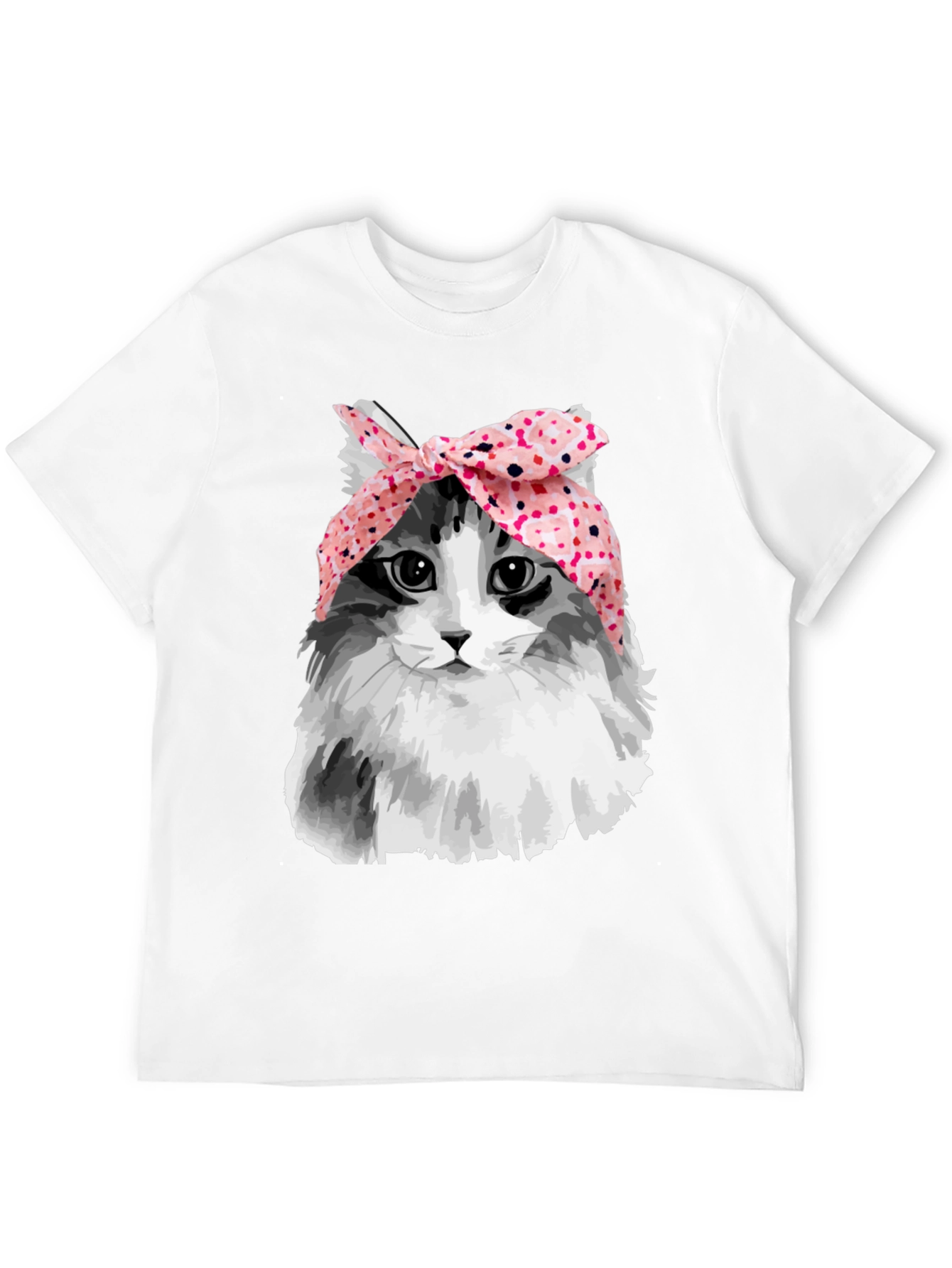 Cat with Headscarf T-Shirt - Unique Graphic Tee